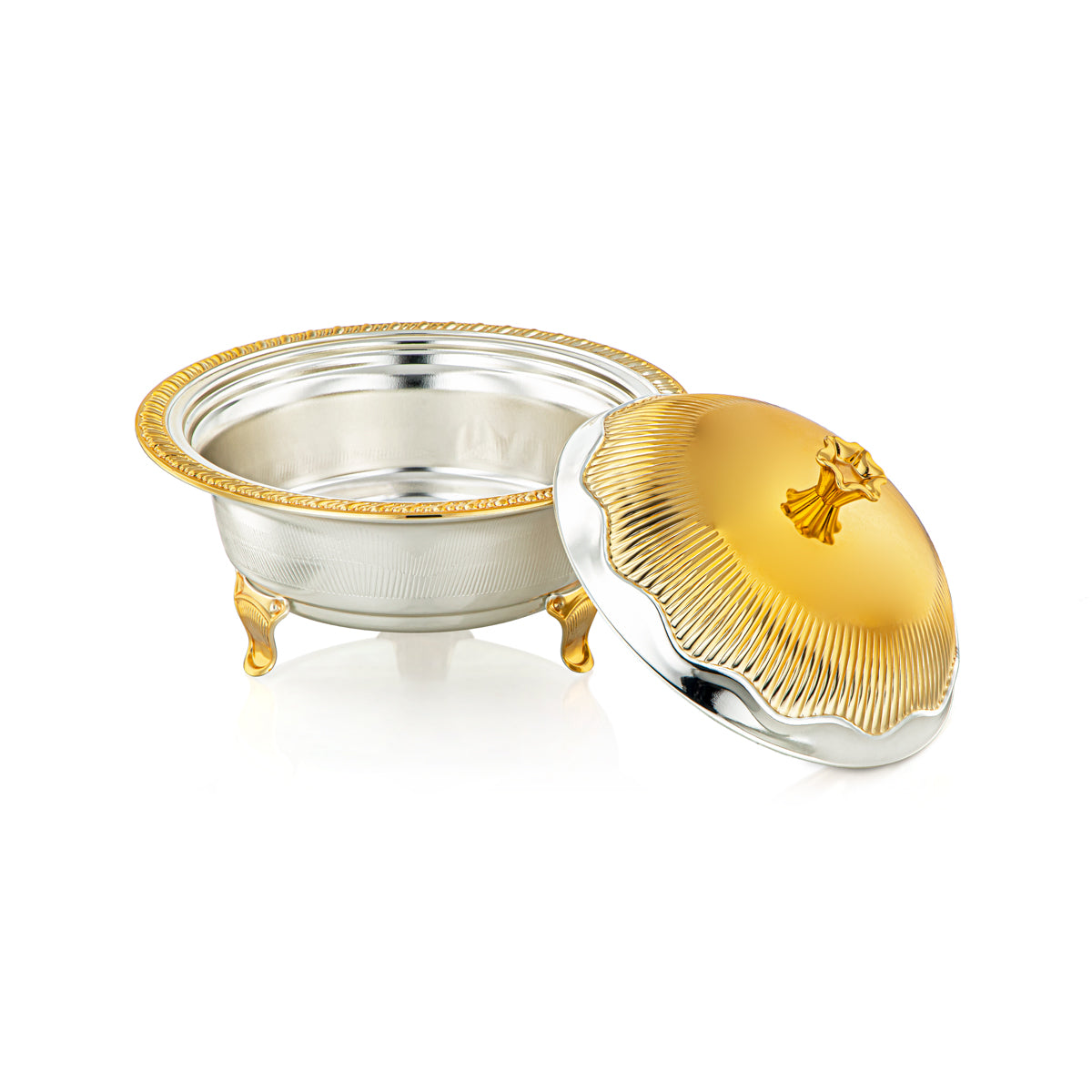 222L-SG - تمرية المرجان بغطاء 22 سم - ذهبي وفضي