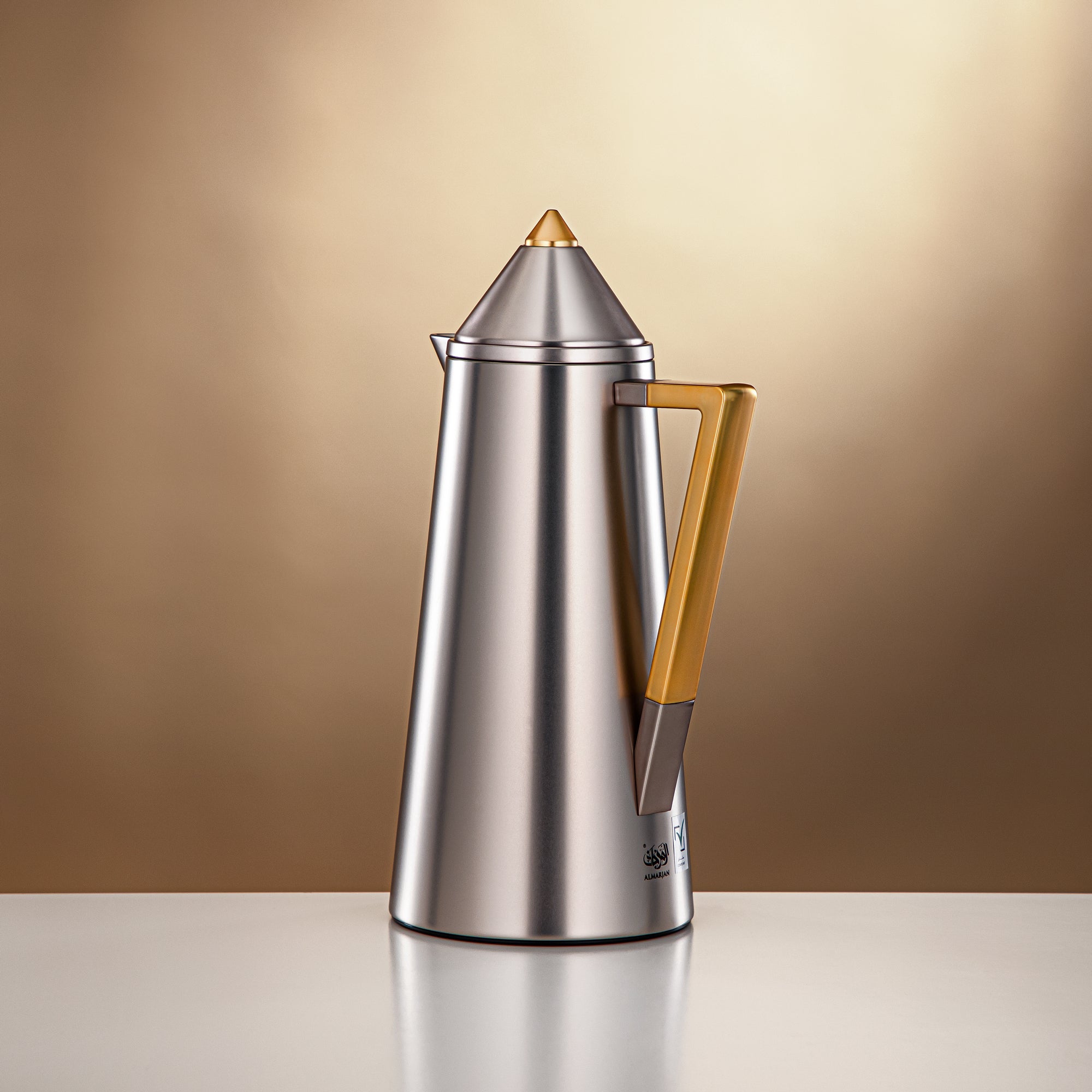 Almarjan Vacuum flask 0.7L + 1.0L Matt nickle & matt gold (FG818-070/100 MNI/MG)