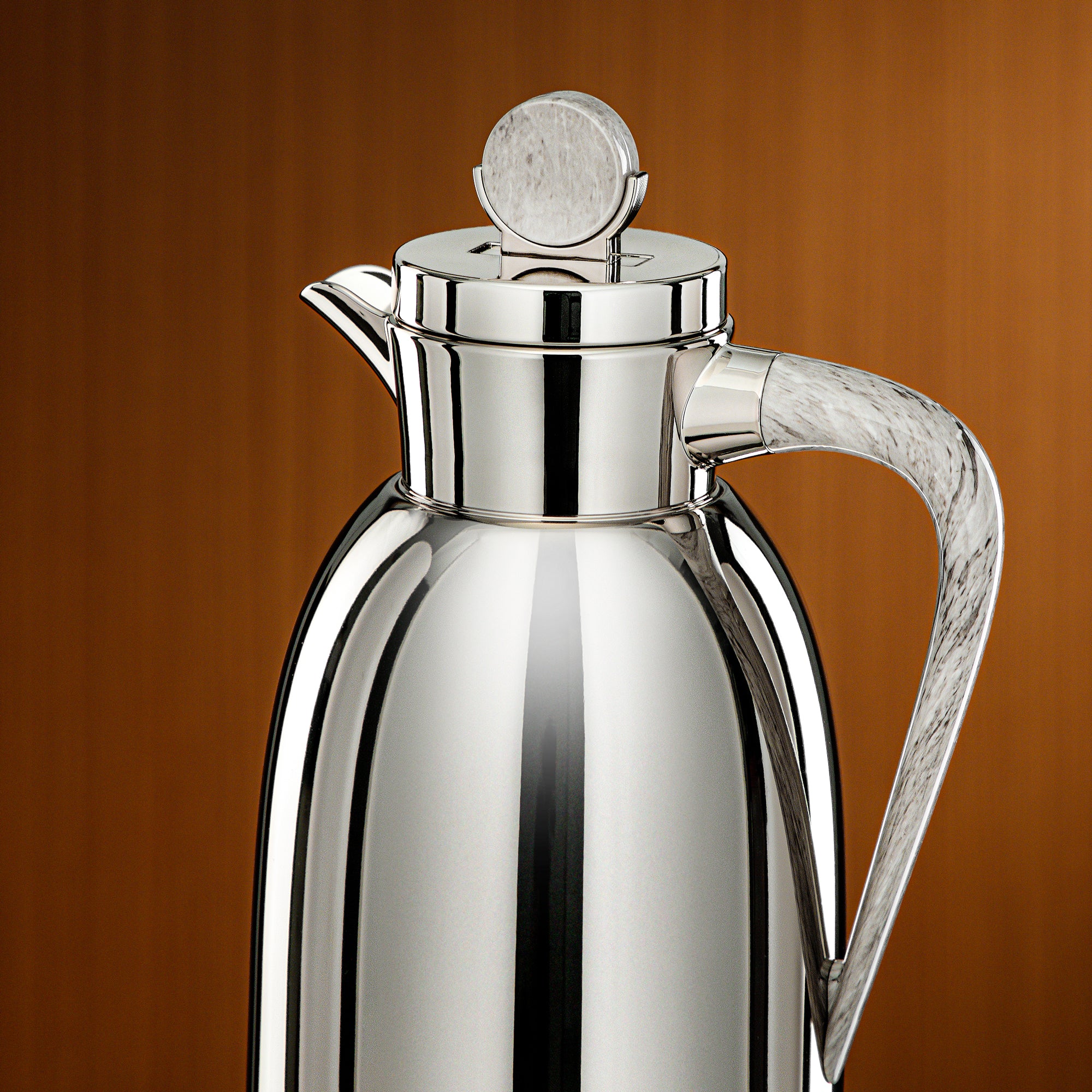 Almarjan Vacuum Flask 1L Nickel & Marble