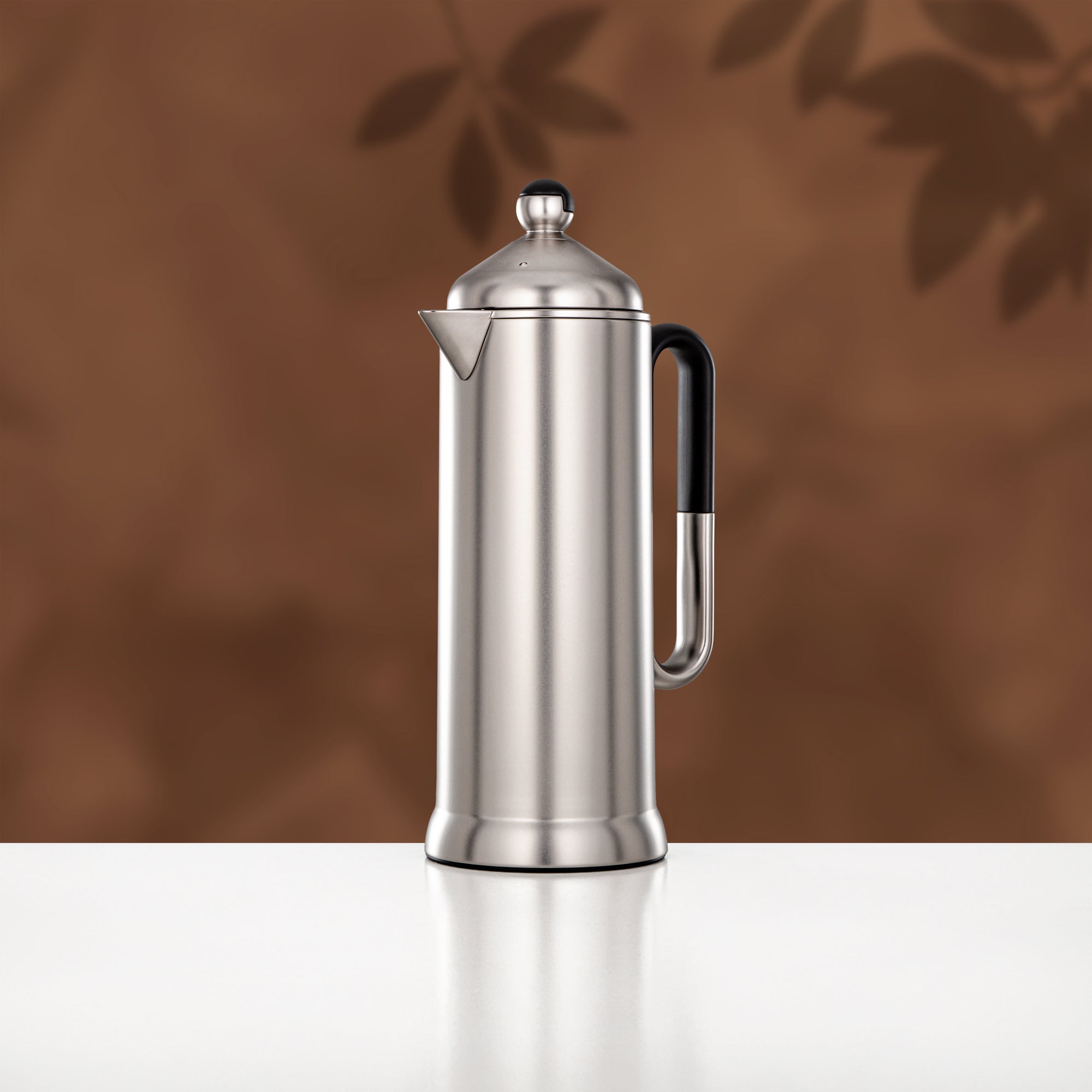 Almarjan 2 Pieces Vacuum Flask Set, Matt Nickel & Black