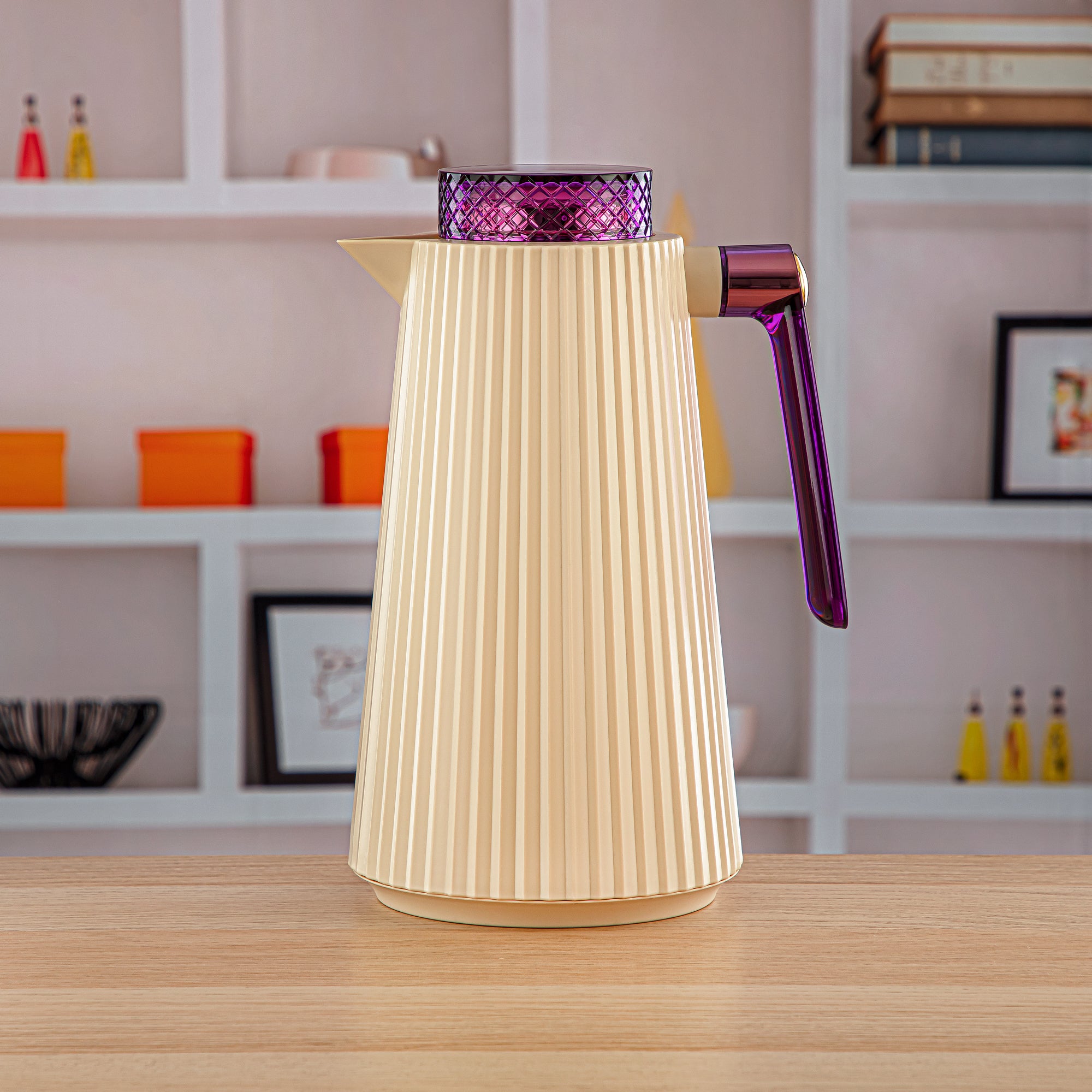 Almarjan 2 Pieces Vacuum Flask Set Beige - GT106-100/130 BG/G/AM