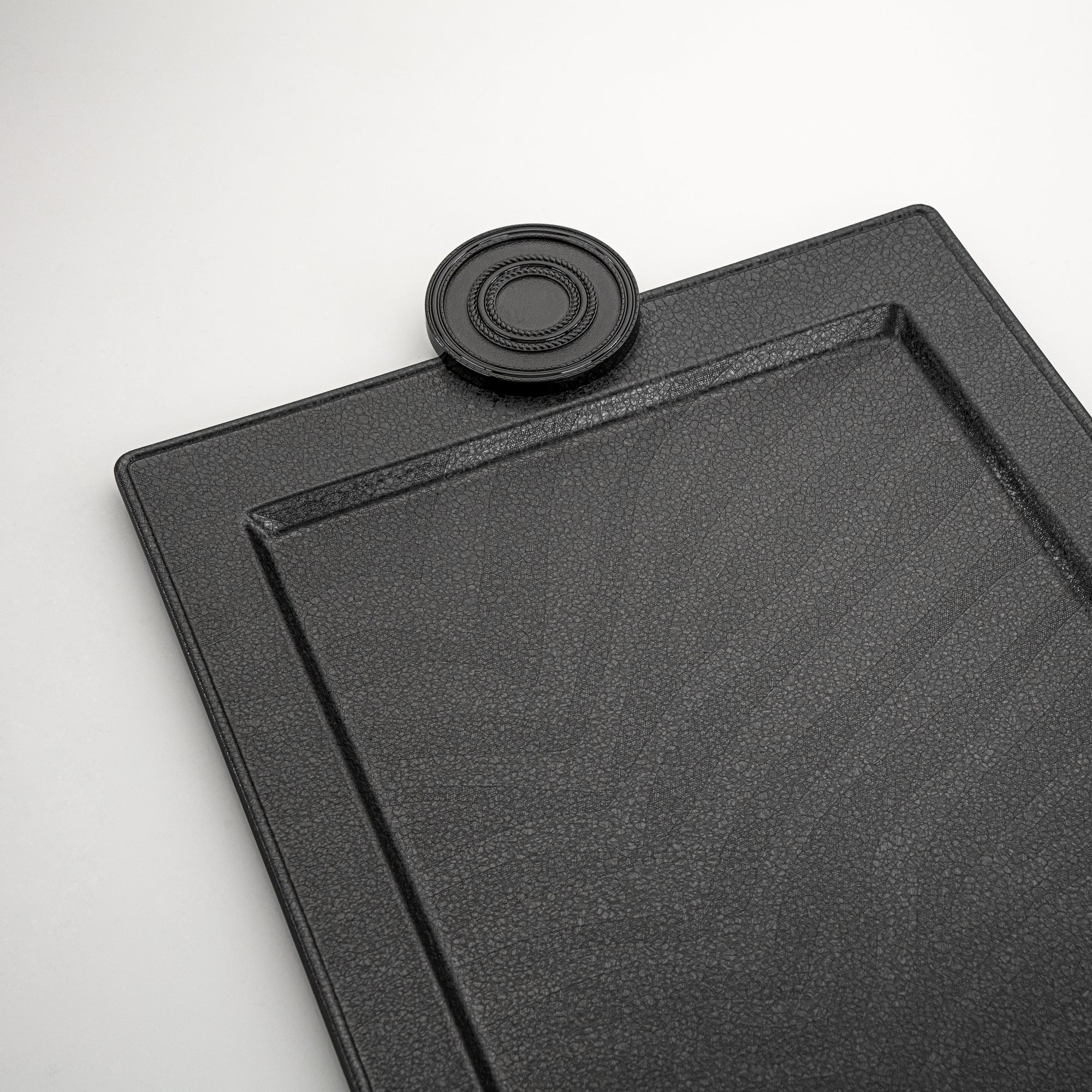 Almarjan Serving Tray Set Black Crackle (3 Pieces)