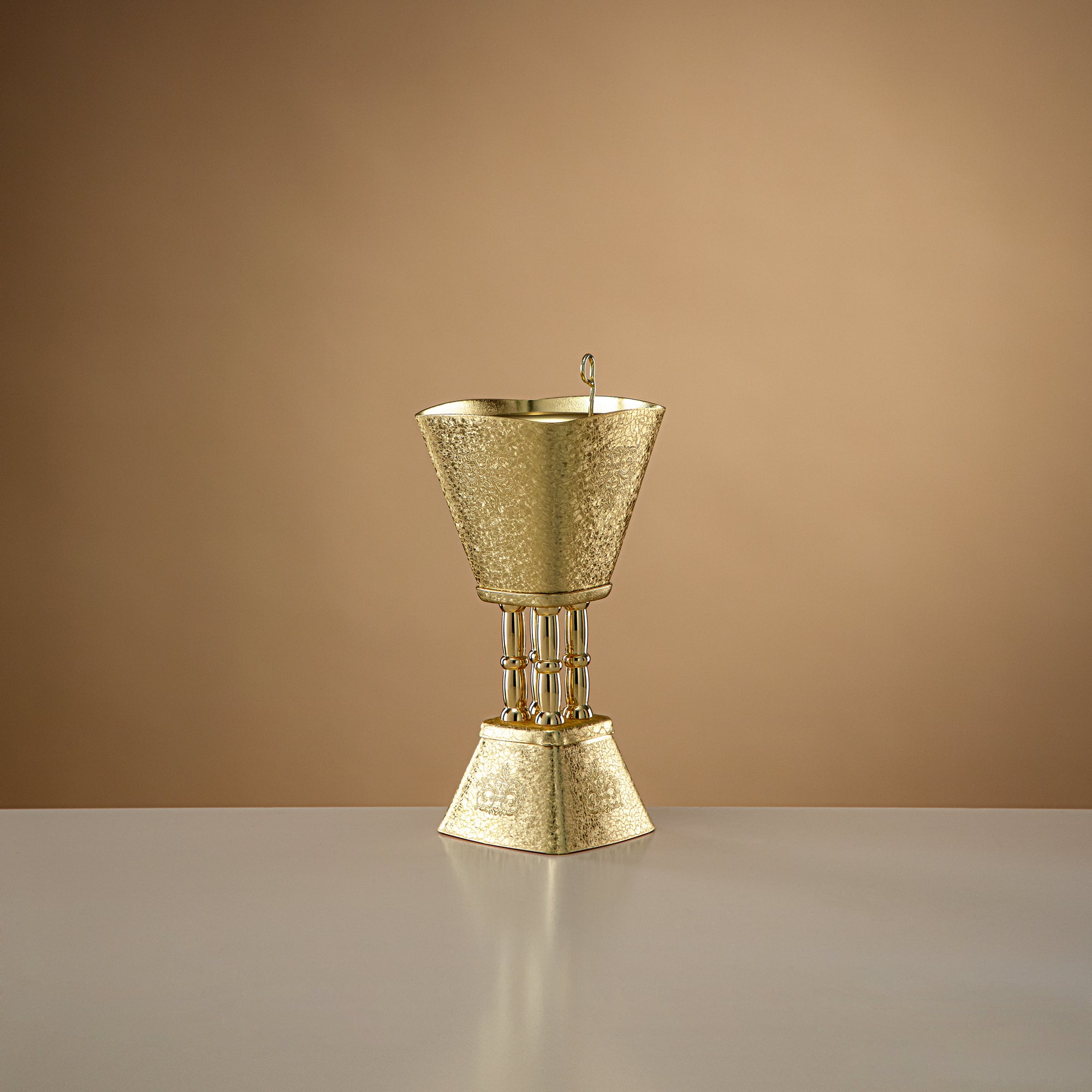 Almarjan Incense Burner Copper Crackle 18cm