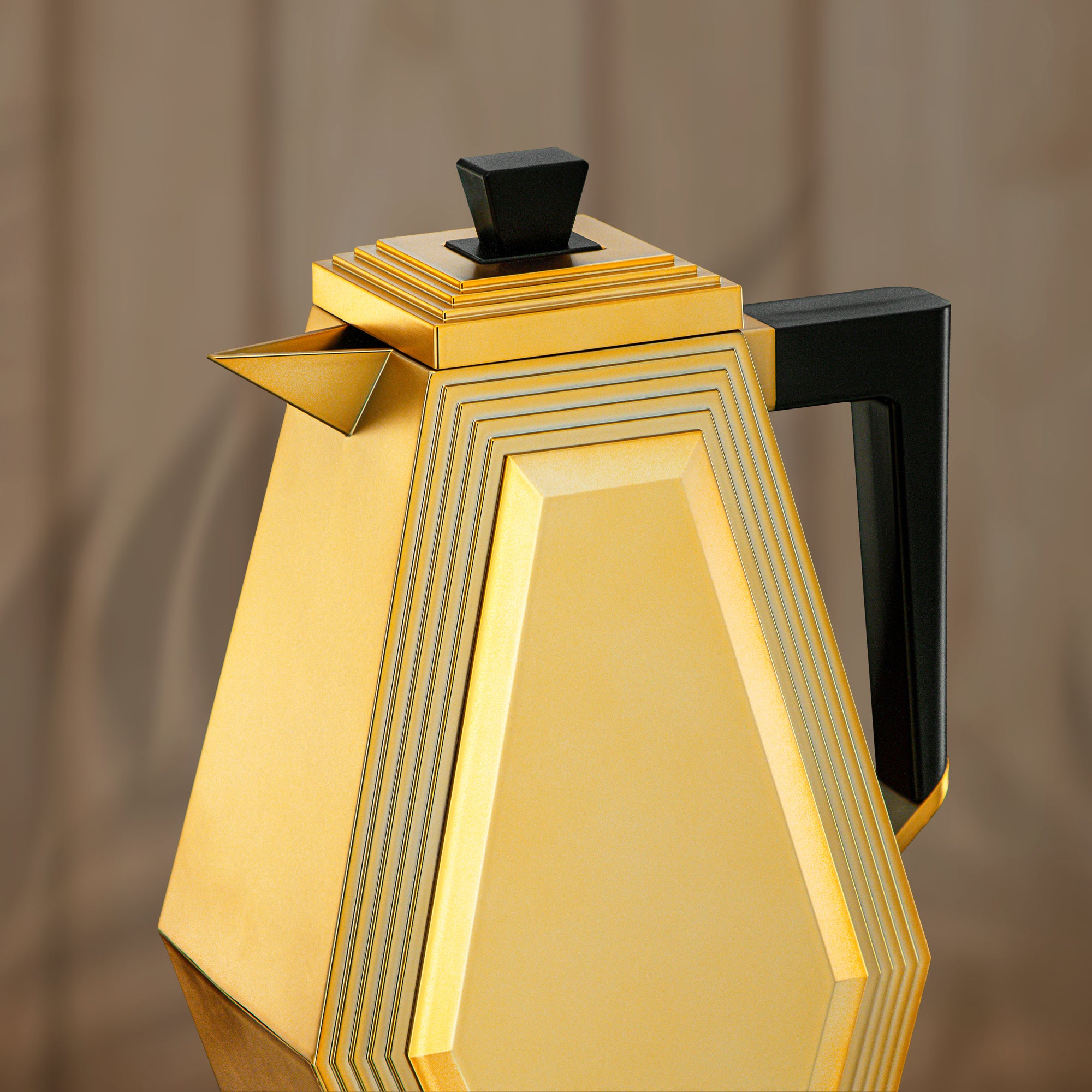 طقم ترامس المرجان 0.7 لتر + 0.7 لتر ذهبي غير لامع وأسود غير لامع