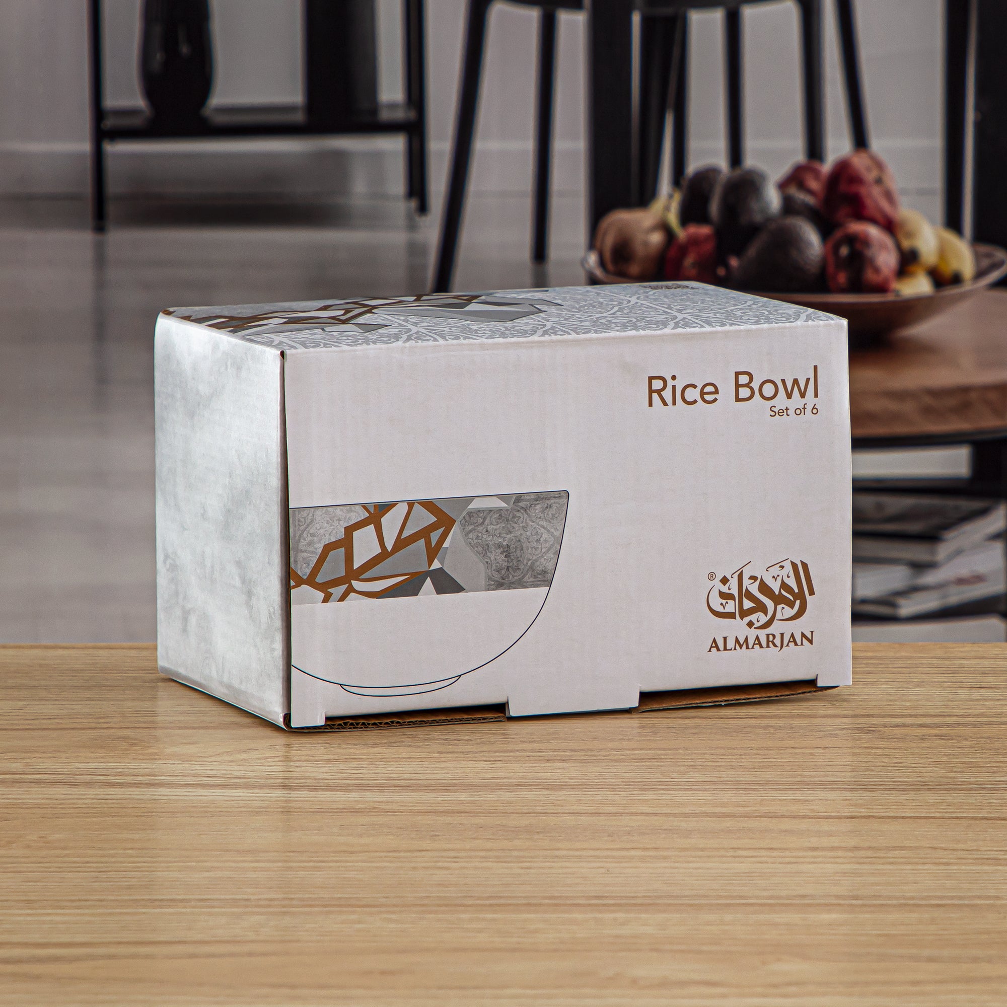 طقم اوعية بورسلين من المرجان 6 قطع - 1235