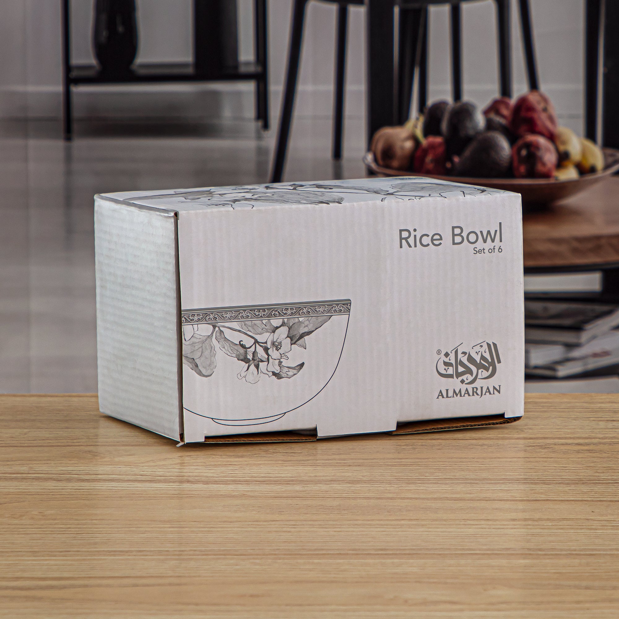 طقم اوعية بورسلين من المرجان 6 قطع - 8588