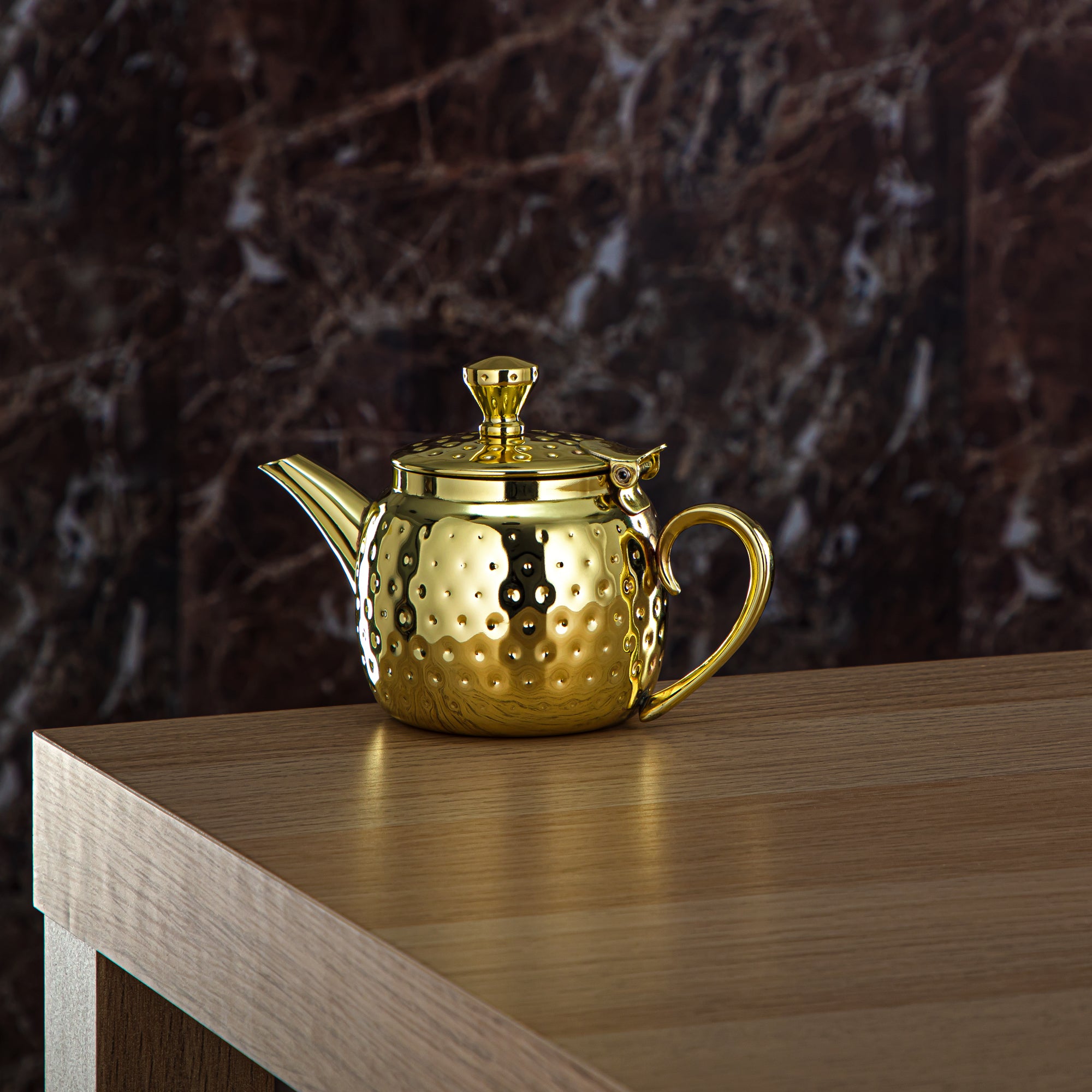 Théière en acier inoxydable Almarjan 0,3 litre or - STS0010677