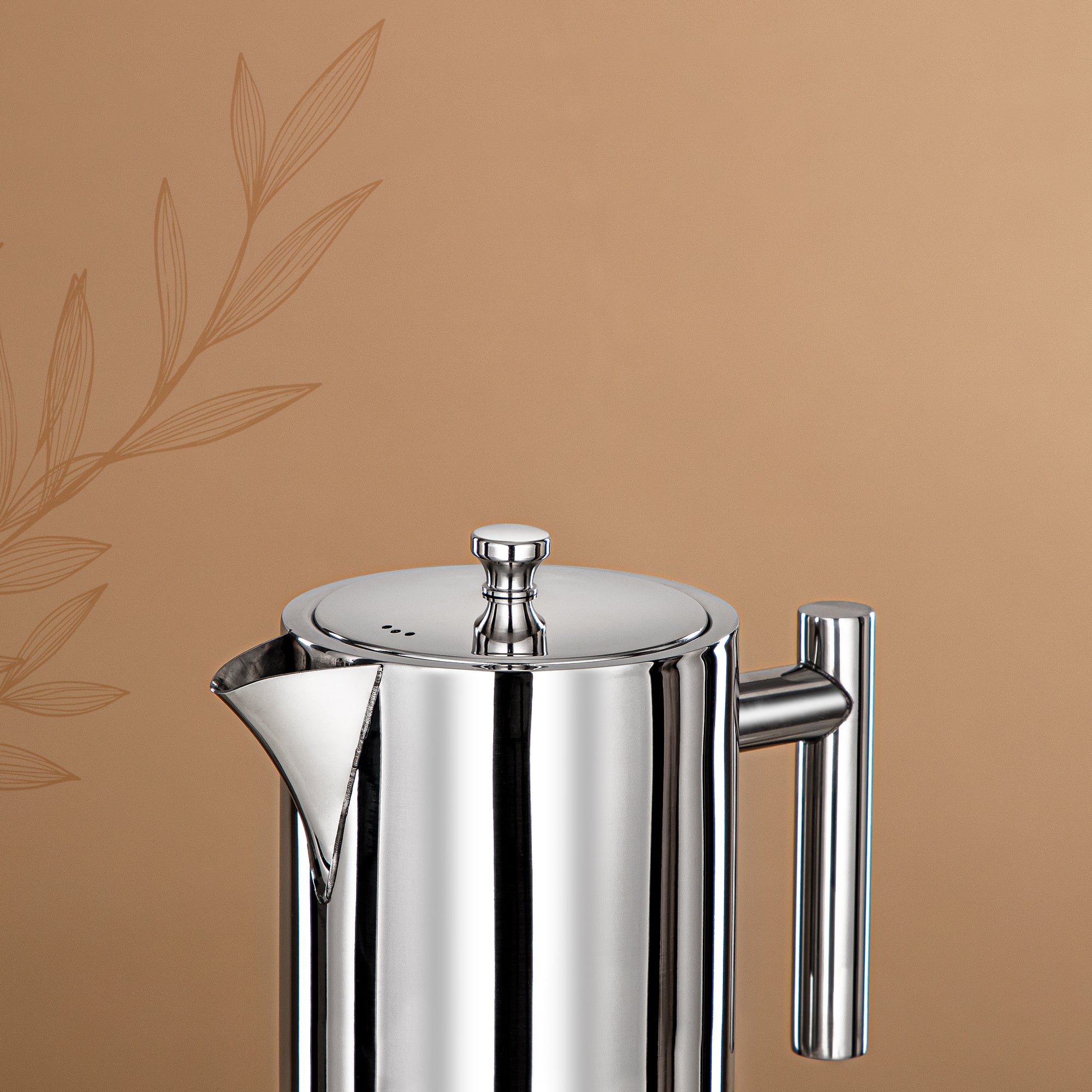 إبريق قهوة المرجان سعة 24 أونصة فضي – أناقة