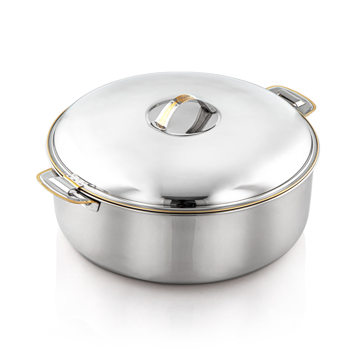 Almarjan 10000 ML Classic Collection Hot Pot en acier inoxydable argent et or - H23PG1