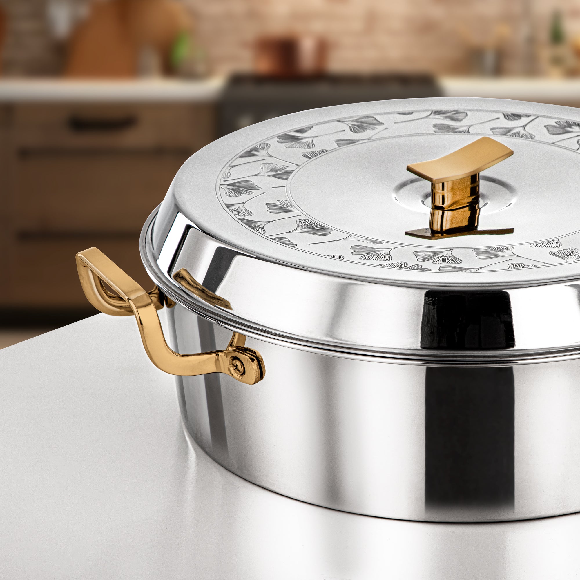 Almarjan Badr Hot Pot 35cm Silver & Gold