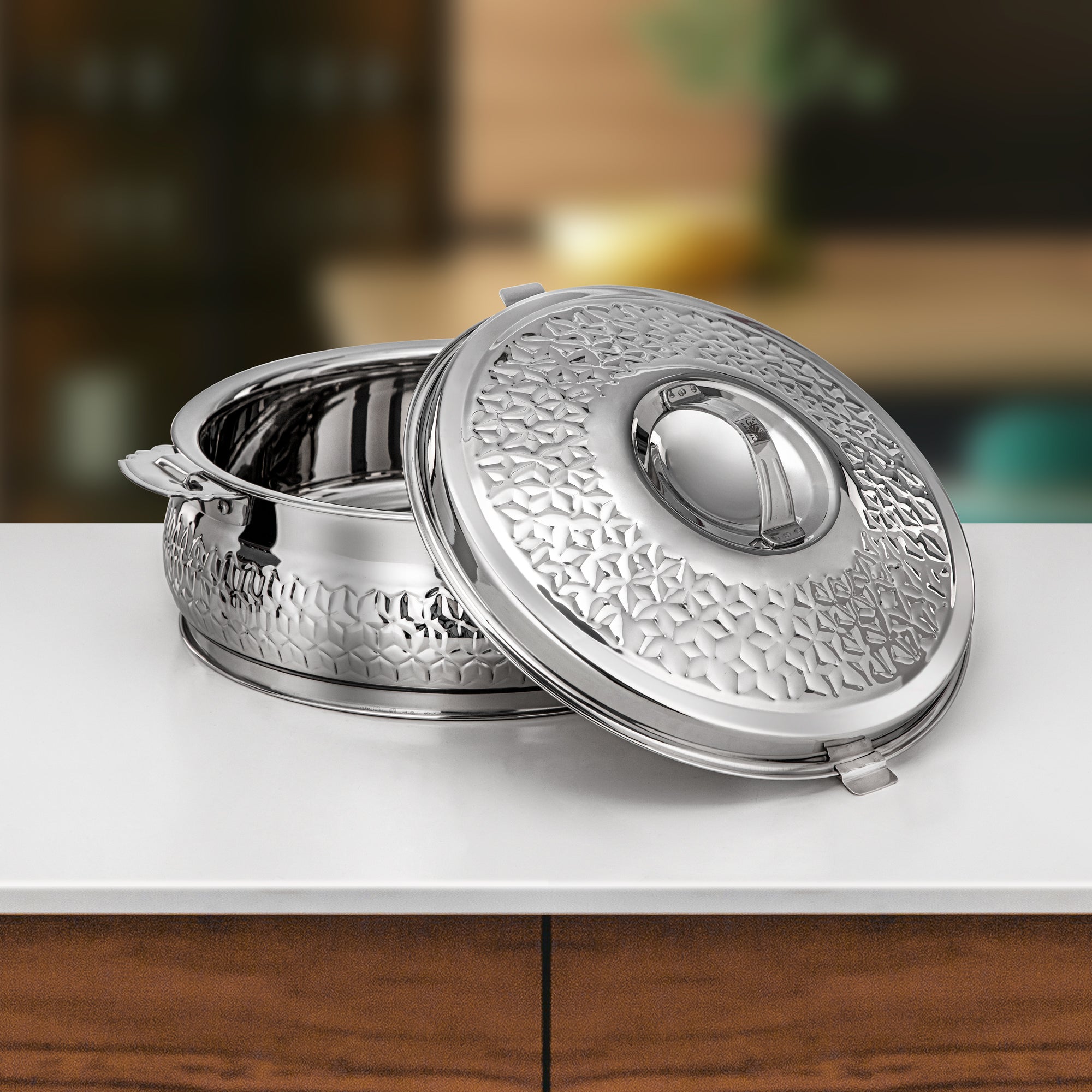 Almarjan Maha Hot Pot Set 3 Pieces Silver