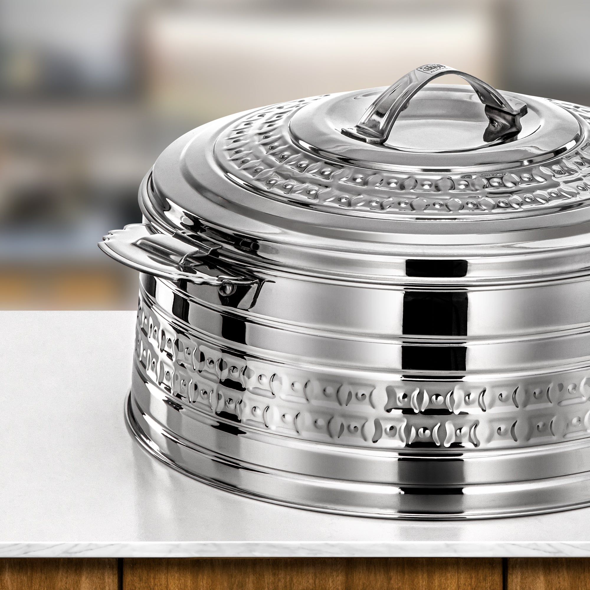 Almarjan Rodha Hot Pot Set 4 Pieces Silver