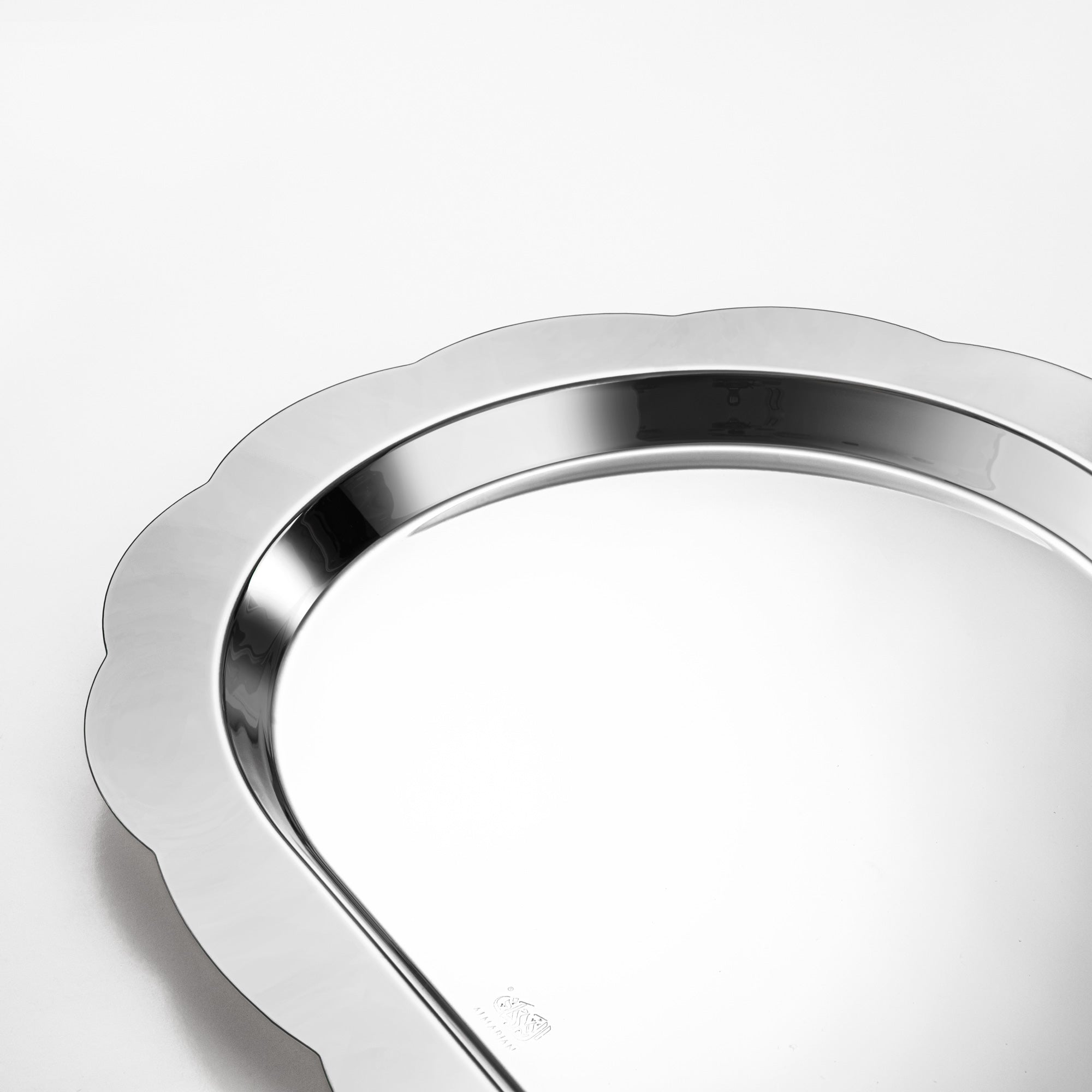 Almarjan Joni Oval Serving Tray 48cm Silver
