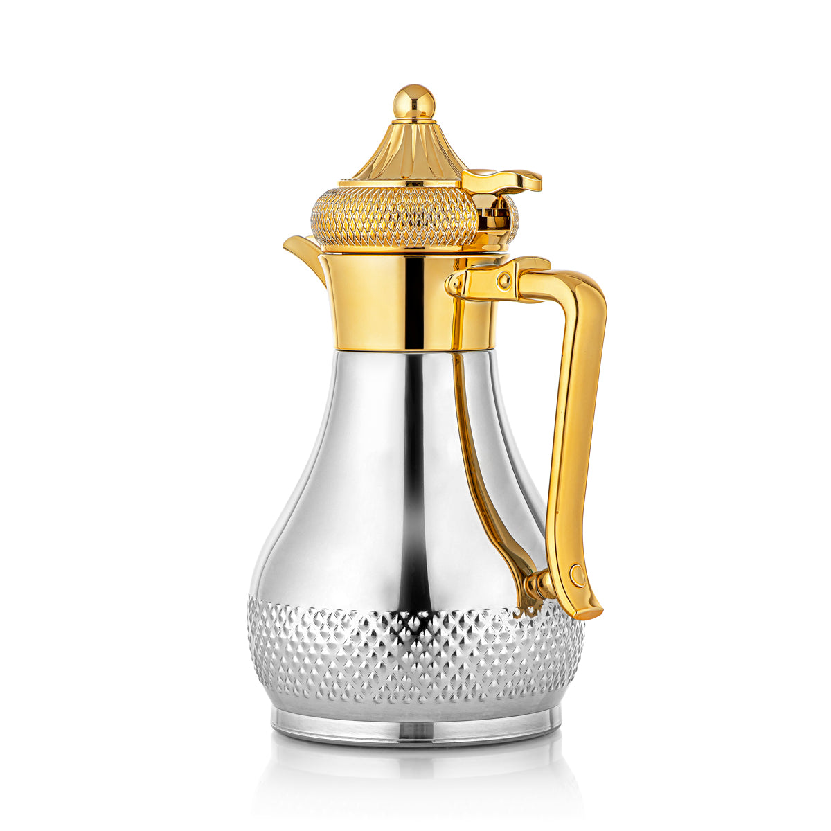 Almarjan Aspirateur en acier inoxydable 1 litre Dallah argent et or - SWT/D-100-CRG