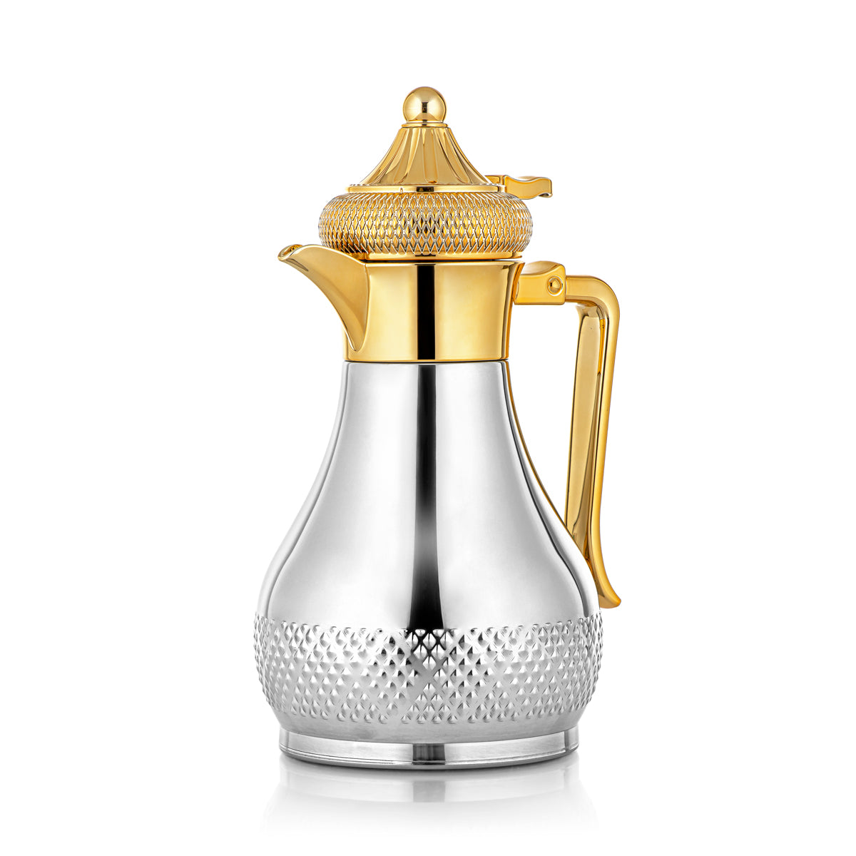 Almarjan Aspirateur en acier inoxydable 1 litre Dallah argent et or - SWT/D-100-CRG