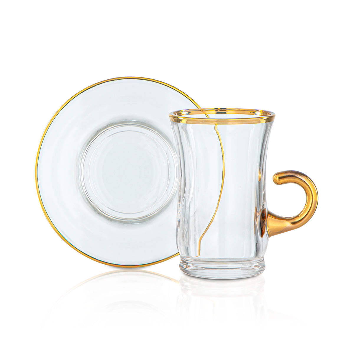 Tasse à thé en verre Almarjan 120 ML - 1043BJ-0001P-GLD