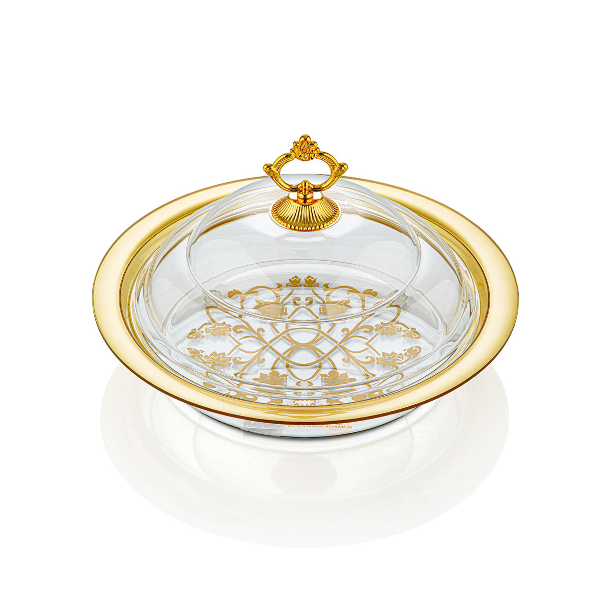 Plateau rond en acrylique Almarjan avec couvercle - ACR1990041 (200)