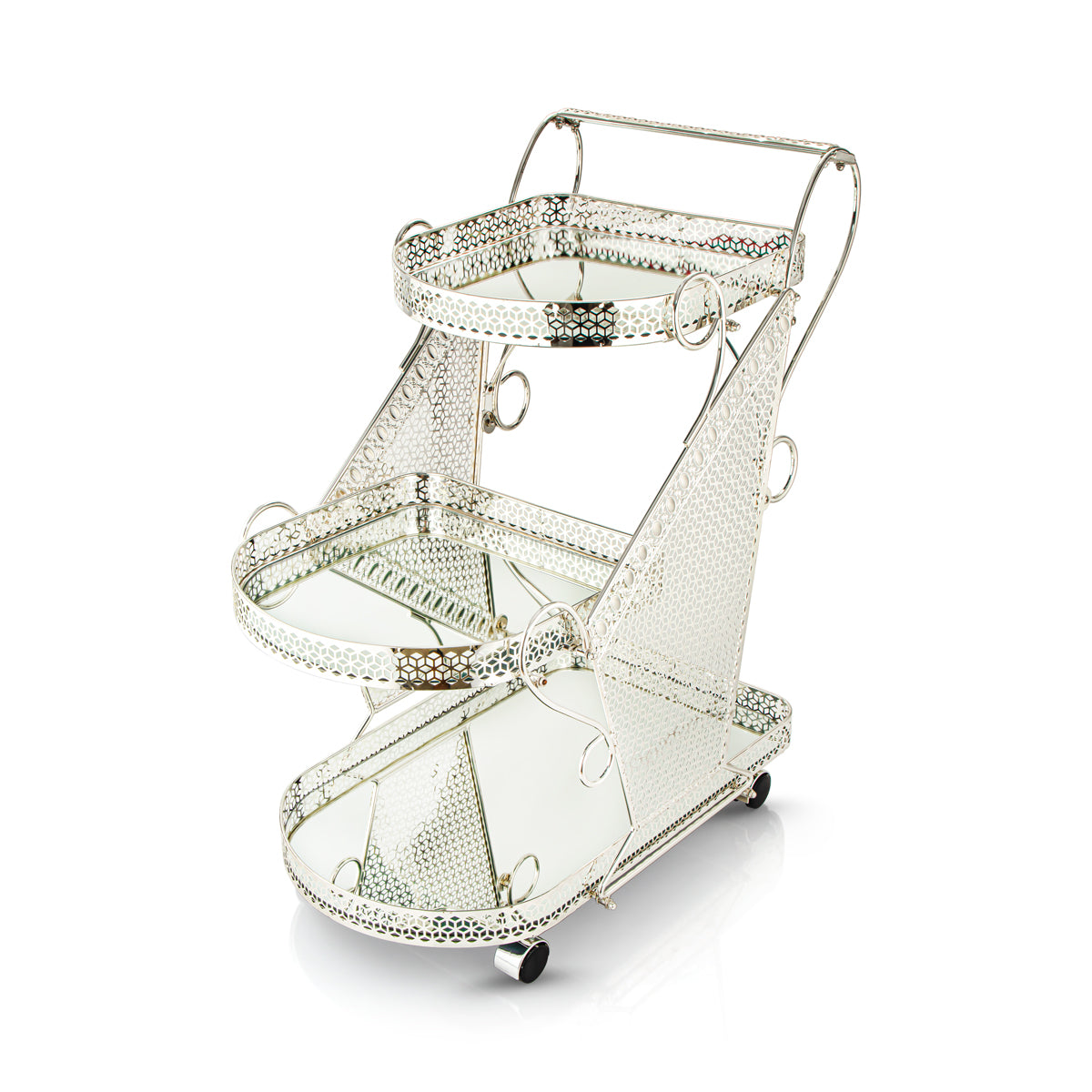 Almarjan Chariot à 3 Niveaux Argent - AZ-260/S
