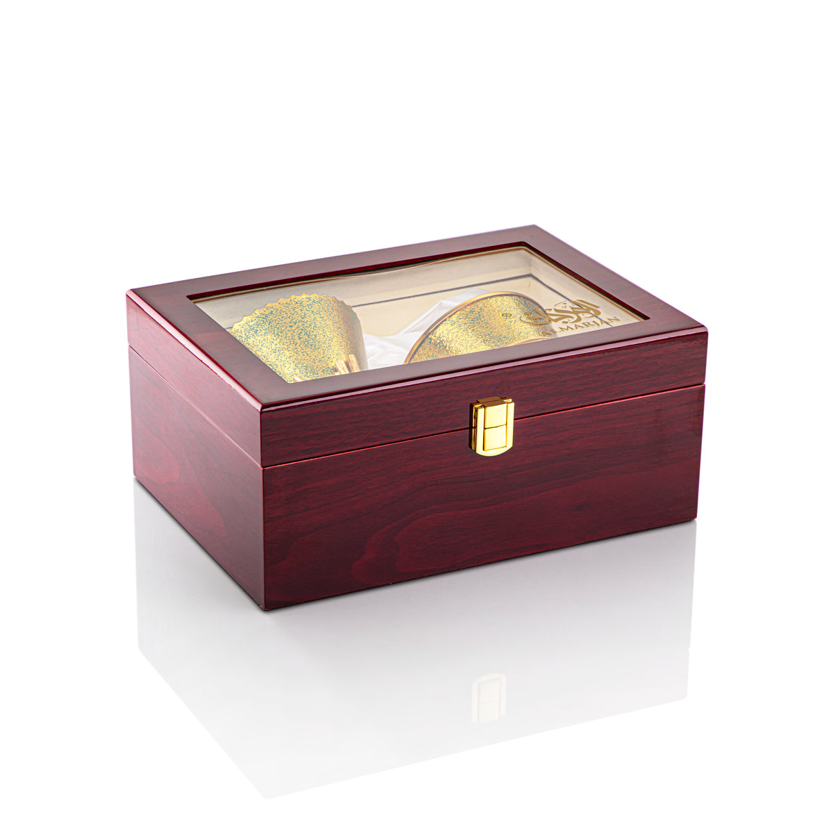 Almarjan 2 Pièces Sanabel Collection Incese Burner Set Or BK-06M-BGG