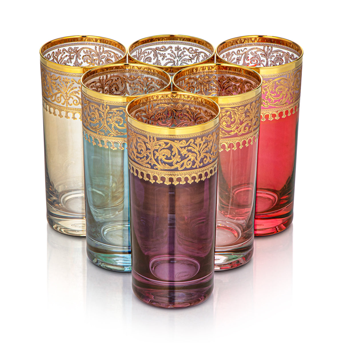 Ensemble de tasses à eau en verre Combi 6 pièces - G917ZS-25/1