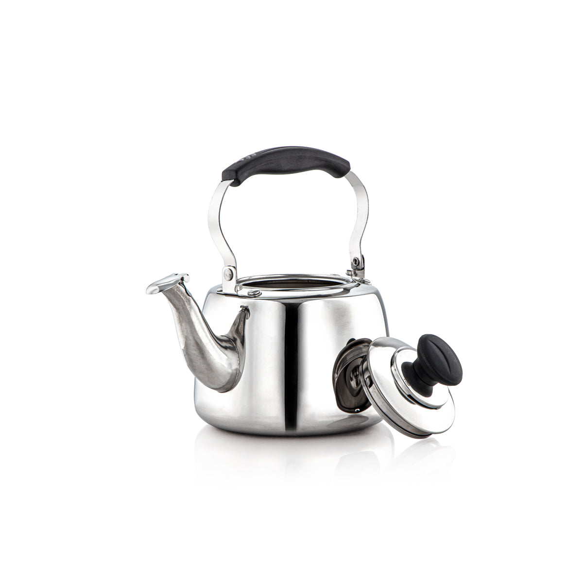Almarjan STS0010902 Bouilloire sifflante en acier inoxydable de la collection Amani de 0,95 litre, argent - STS0010902