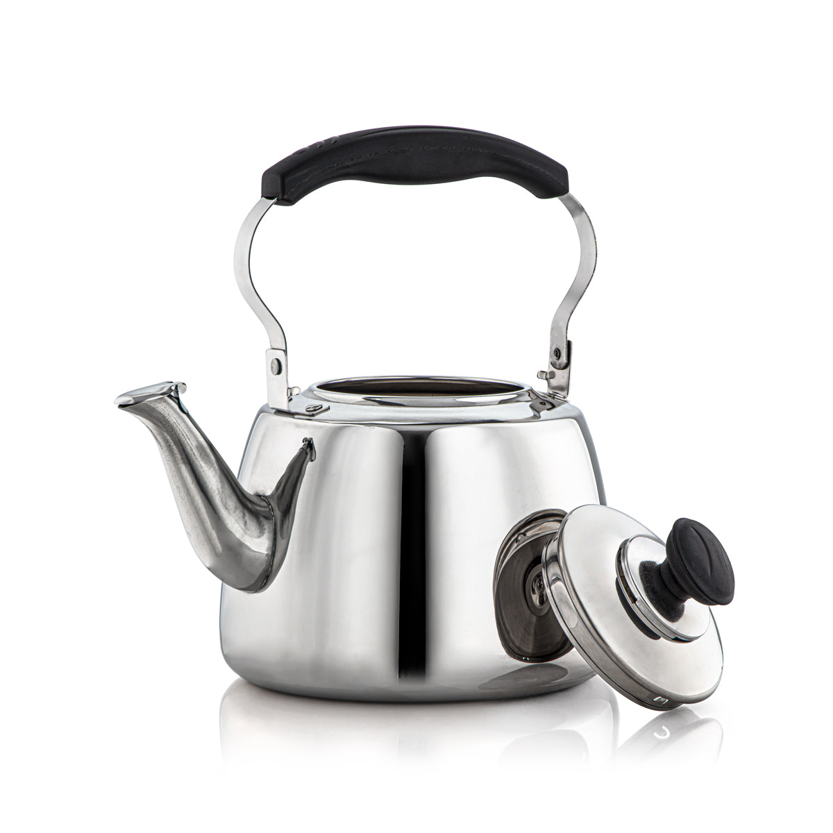 Almarjan STS0010906 Bouilloire sifflante en acier inoxydable de 3,5 litres Amani Collection Argent - STS0010906