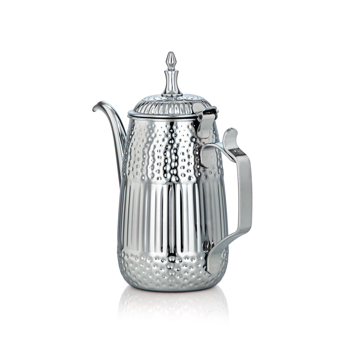 Almarjan 1 Litre Marabaa Collection Pot à Lait en Acier Inoxydable Argent - STS0010946