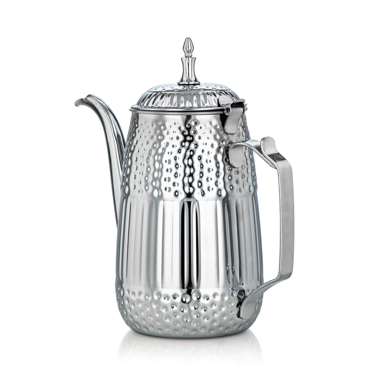 Almarjan 1,8 Litre Marabaa Collection Pot à Lait en Acier Inoxydable Argent - STS0010948