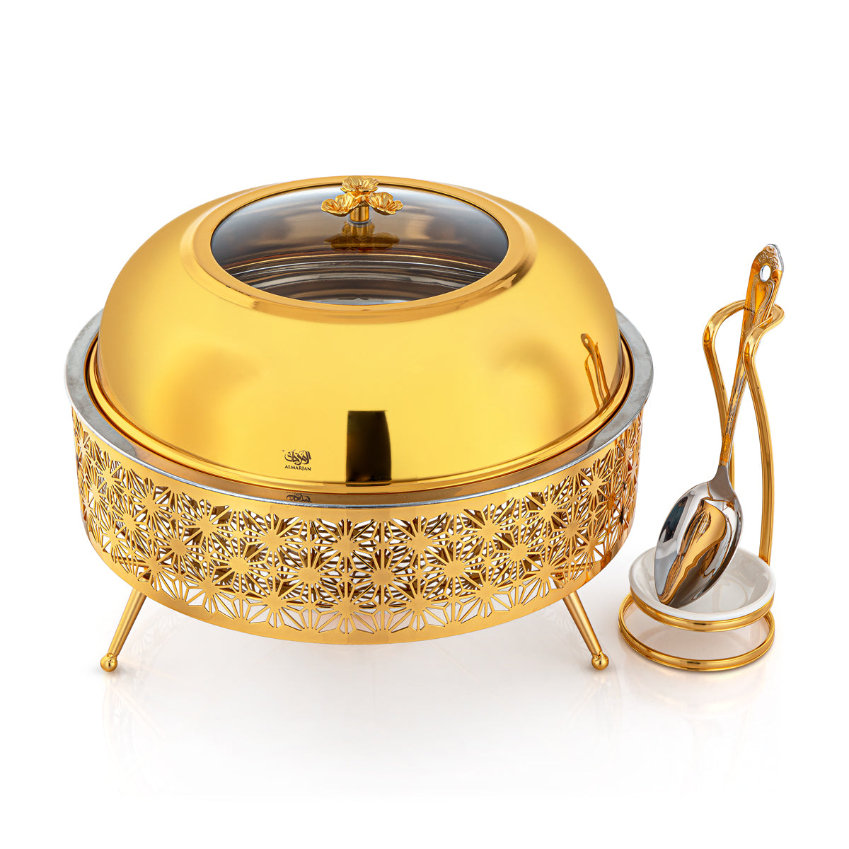 Almarjan 6500 ML Chafing Dish Avec Cuillère Or - STS0012903