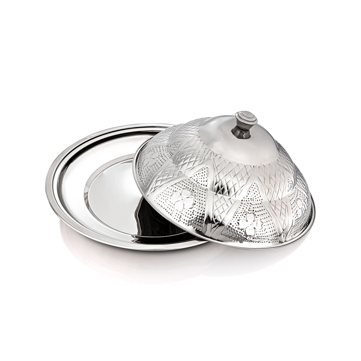 Almarjan Plateau Koozy 55 CM Inox Argenté - H22M2