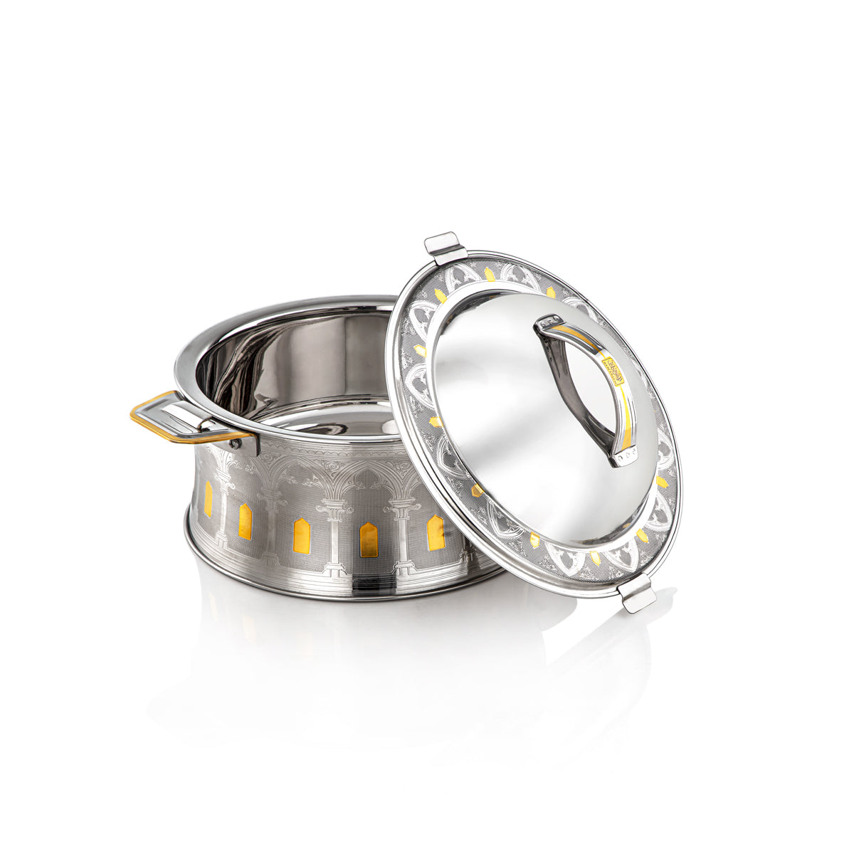 Almarjan 25 CM Reem Collection Marmite Inox Argent & Or - H22EPG6