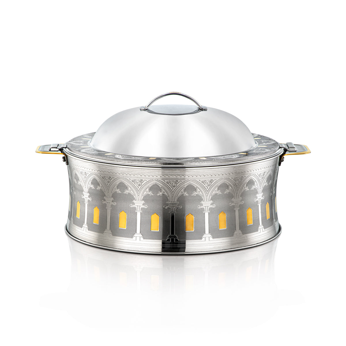 Almarjan 35 CM Reem Collection Marmite Inox Argent & Or - H22EPG6