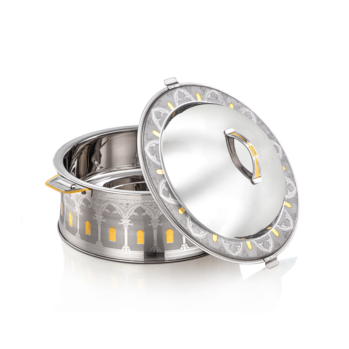 Almarjan 35 CM Reem Collection Marmite Inox Argent & Or - H22EPG6