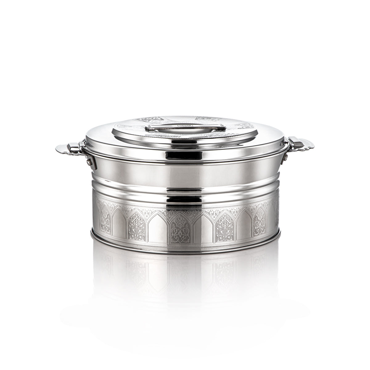 Almarjan 4000 ML Collection Shaharzad Marmite en Acier Inoxydable Argent - H23E19