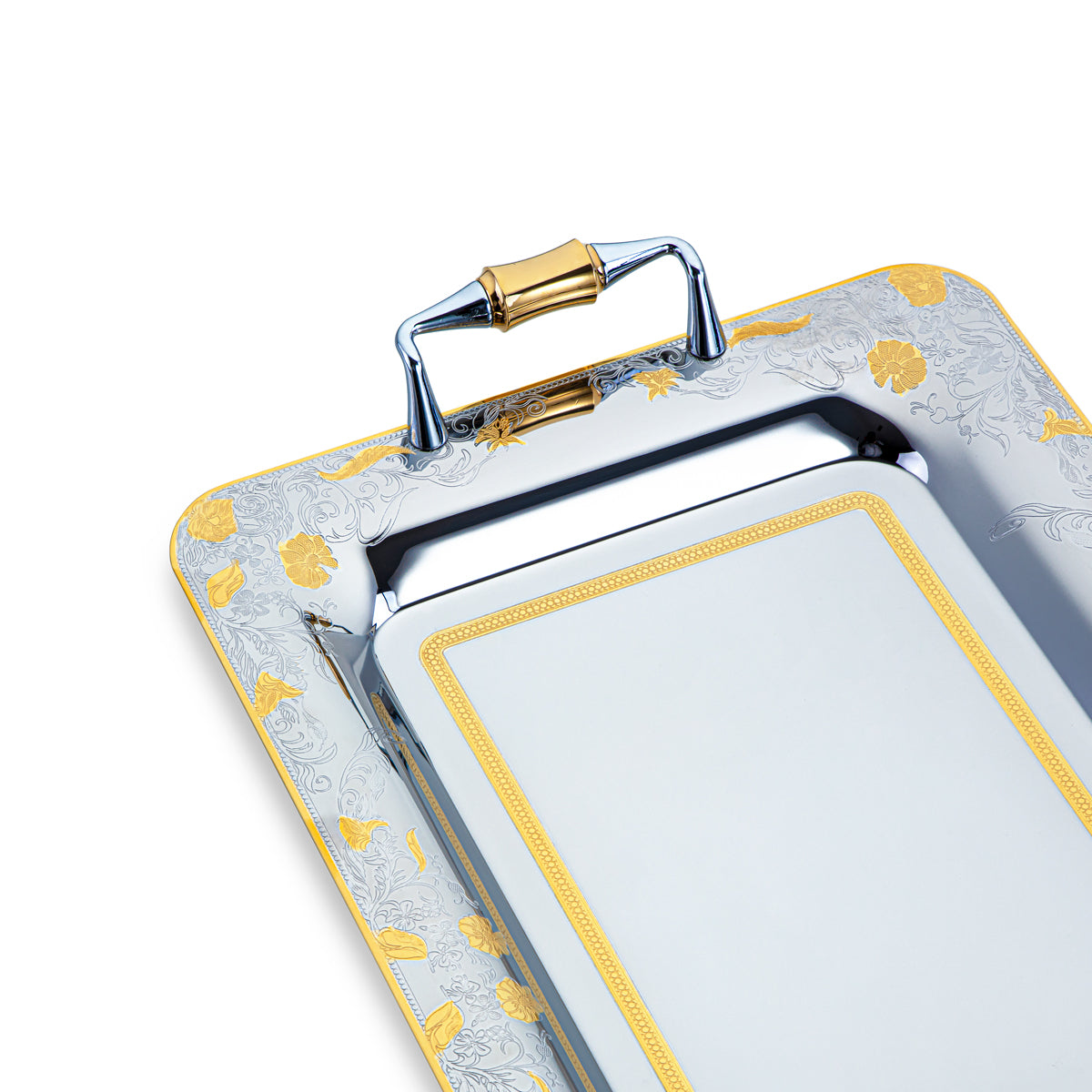 Almarjan 40 CM Collection Cortina Plateau de Service en Acier Inoxydable - STS2051205