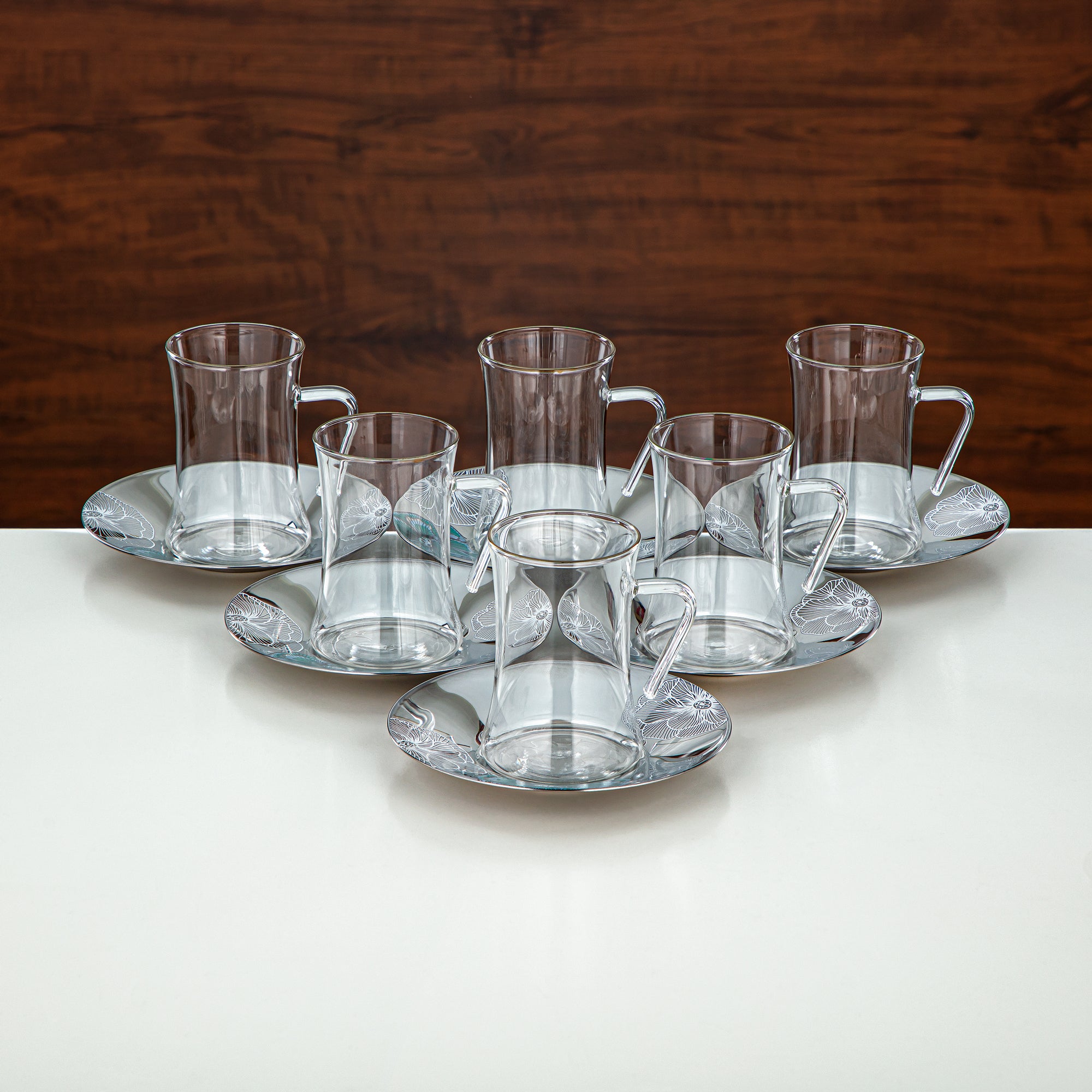 Almarjan Vacuum Flask Set 20 Pieces | Silver 1L + 1L (GOK-S-S-S + 18PCS-12257-1) – Elegant Serving | Gatherings, Special Occasions, Ramadan, Eid