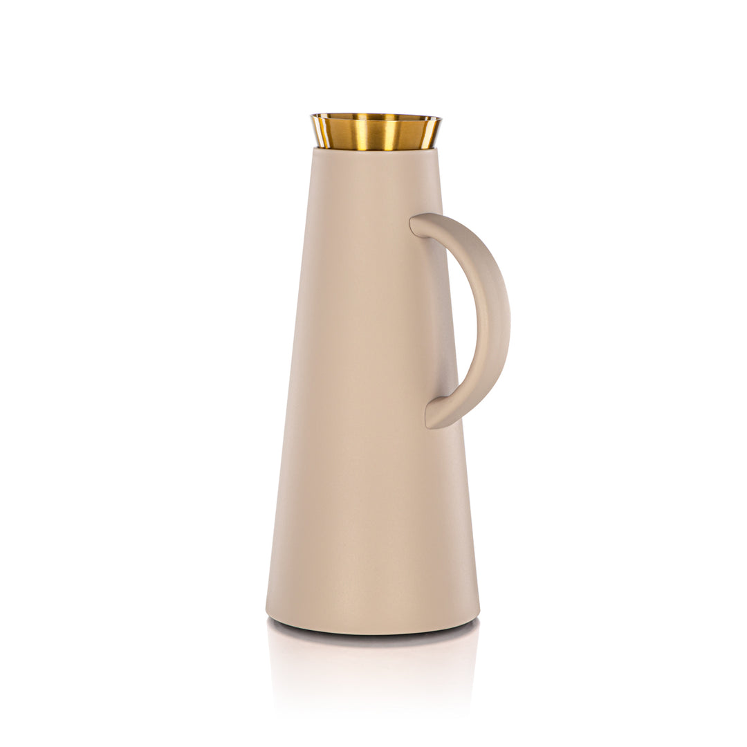 Almarjan 1 Liter Vacuum Flask Beige & Gold - 75410-MCG