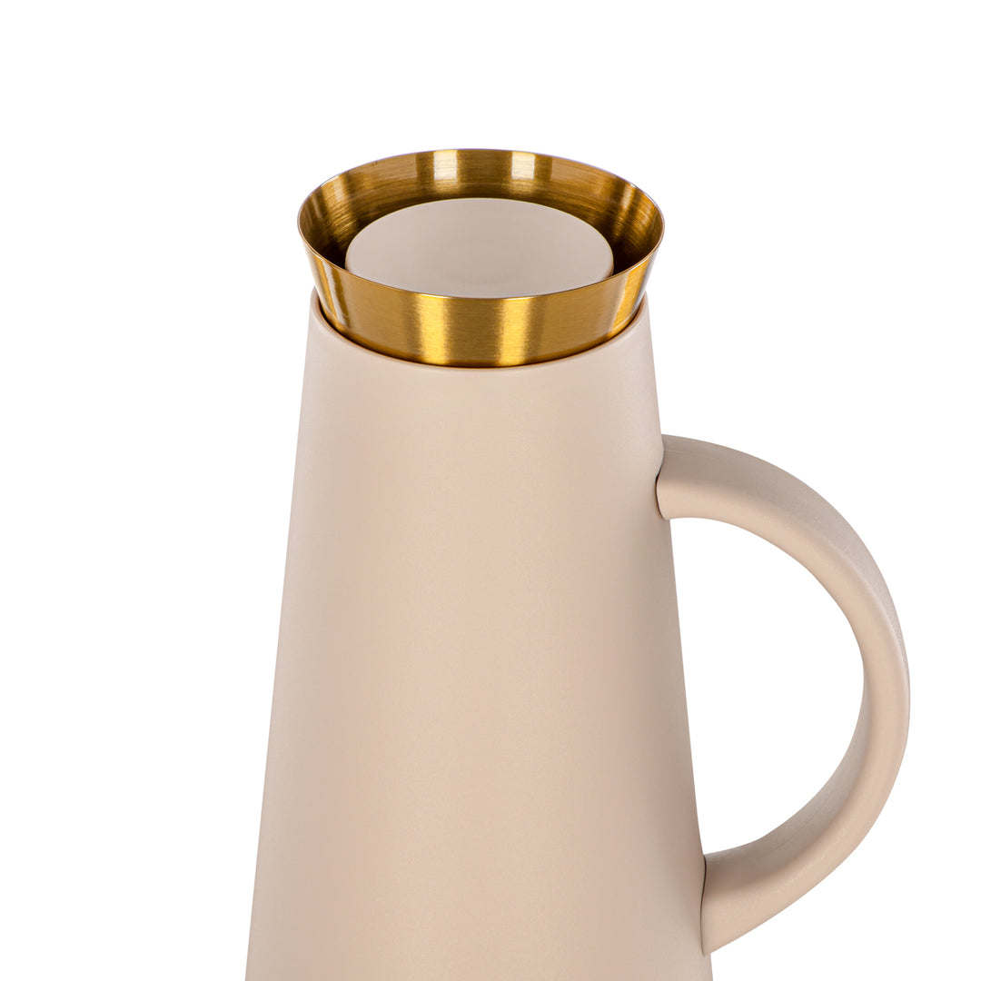 Almarjan 1 Liter Vacuum Flask Beige & Gold - 75410-MCG