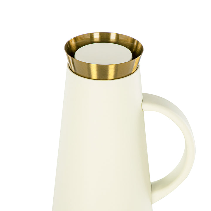 Almarjan 1 Liter Vacuum Flask White & Gold - 75410-WHG