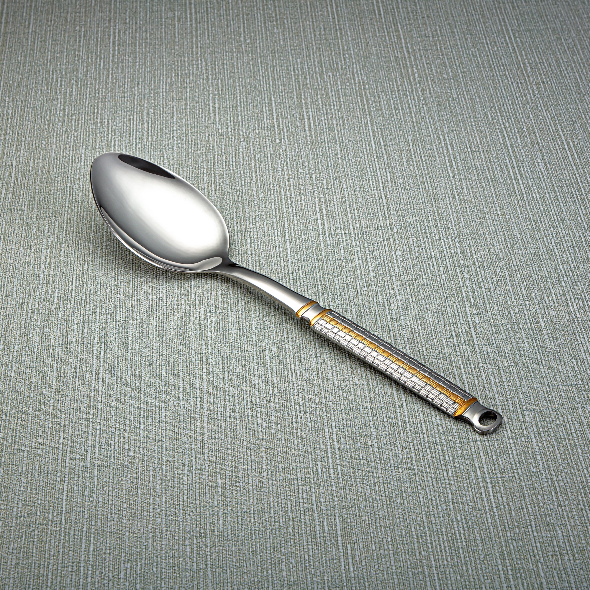 Almarjan Stainless Steel Pasting Spoon Small Silver & Gold - CUT0010301