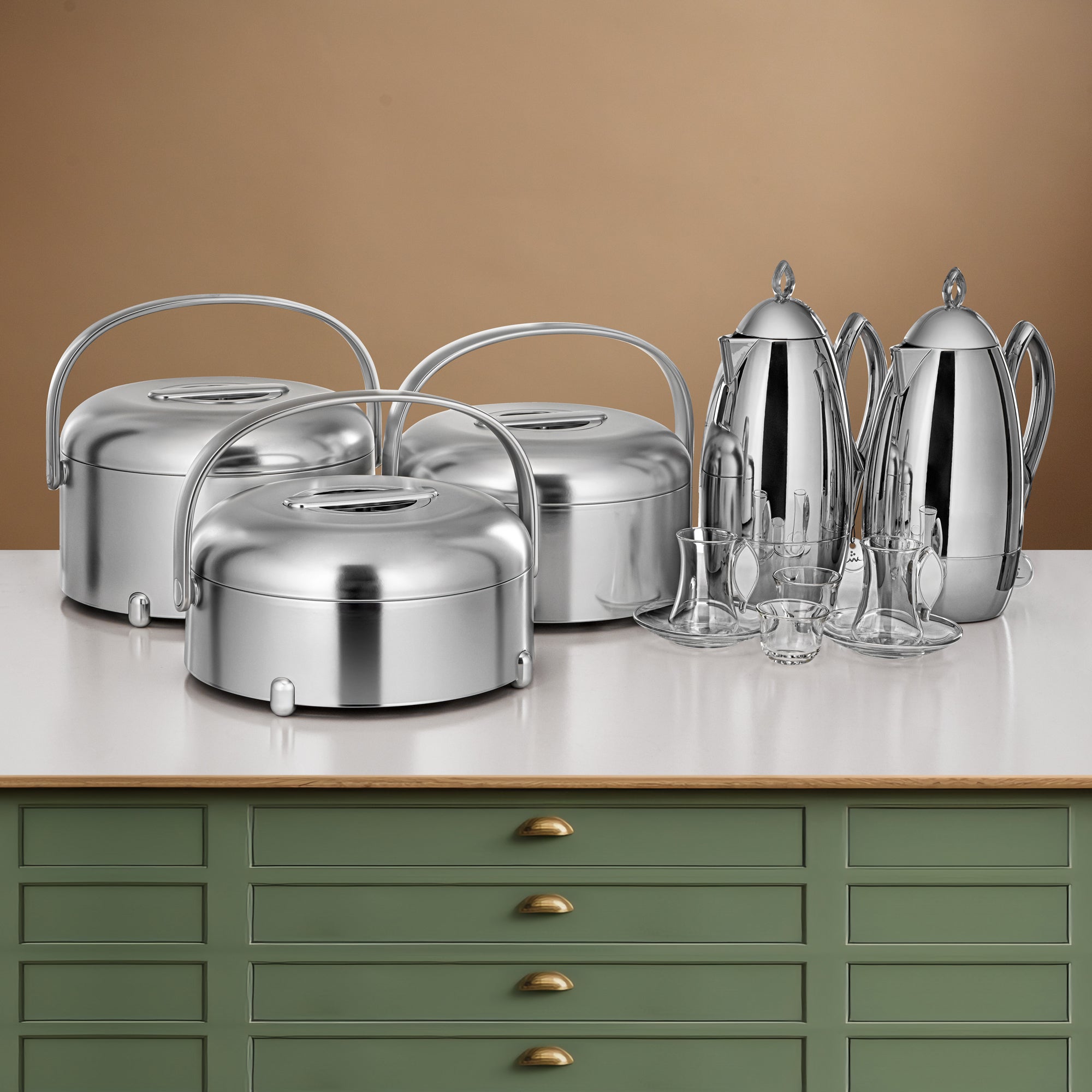 Almarjan Serving Set 24-Piece Silver