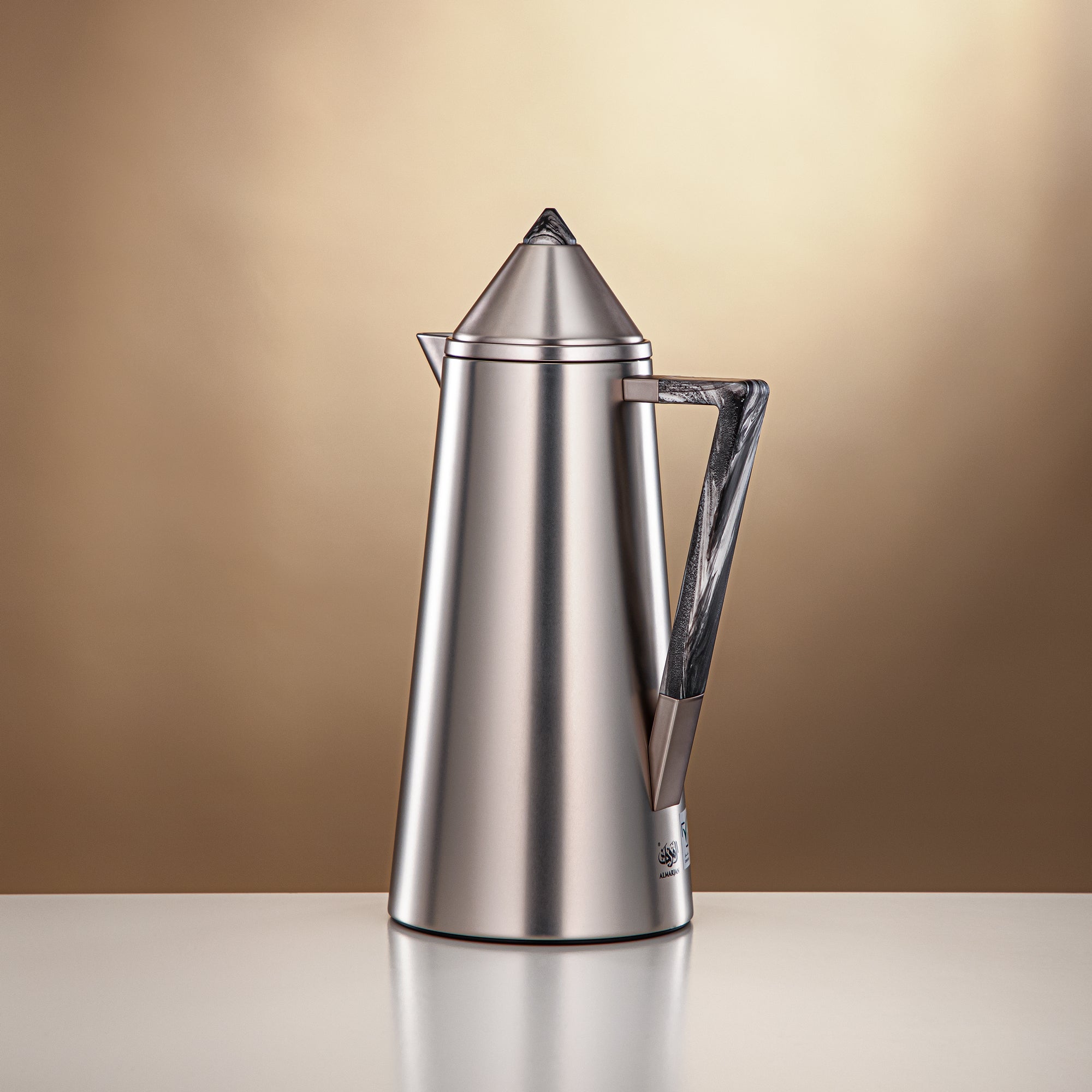 Almarjan Vacuum flask 0.7L + 1.0L Matt nickle & marble (FG818-070/100 MNI/BM)