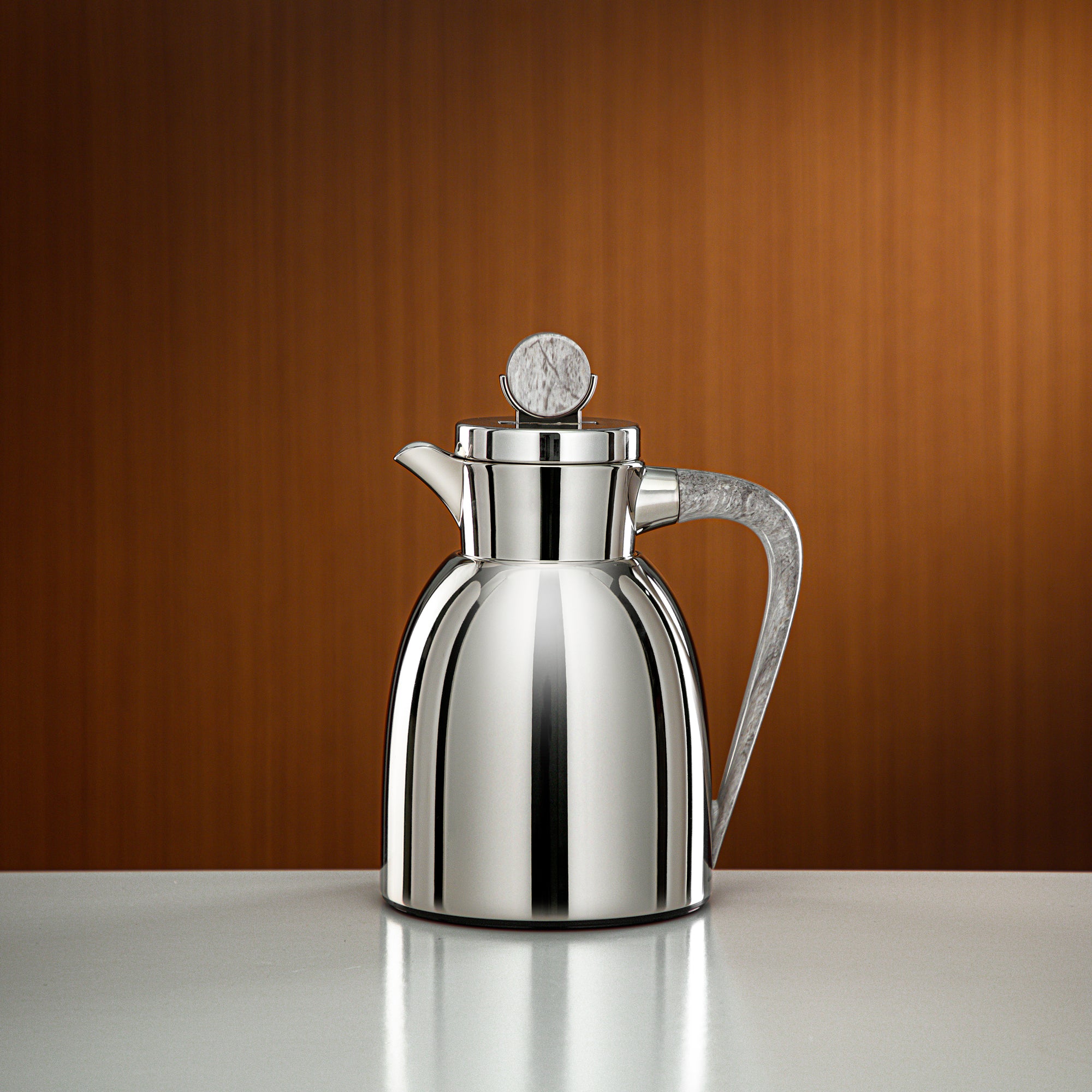 Almarjan Vacuum Flask 0.7L Nickel & Marble