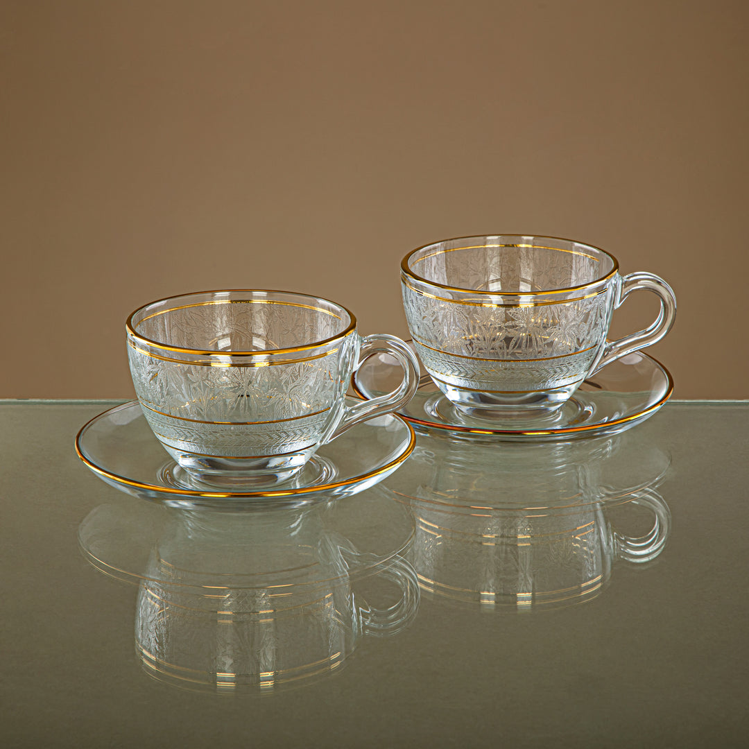 Combi 6 Pieces Glass  Cappuccino Cup Set - G1056AZ-35/CD