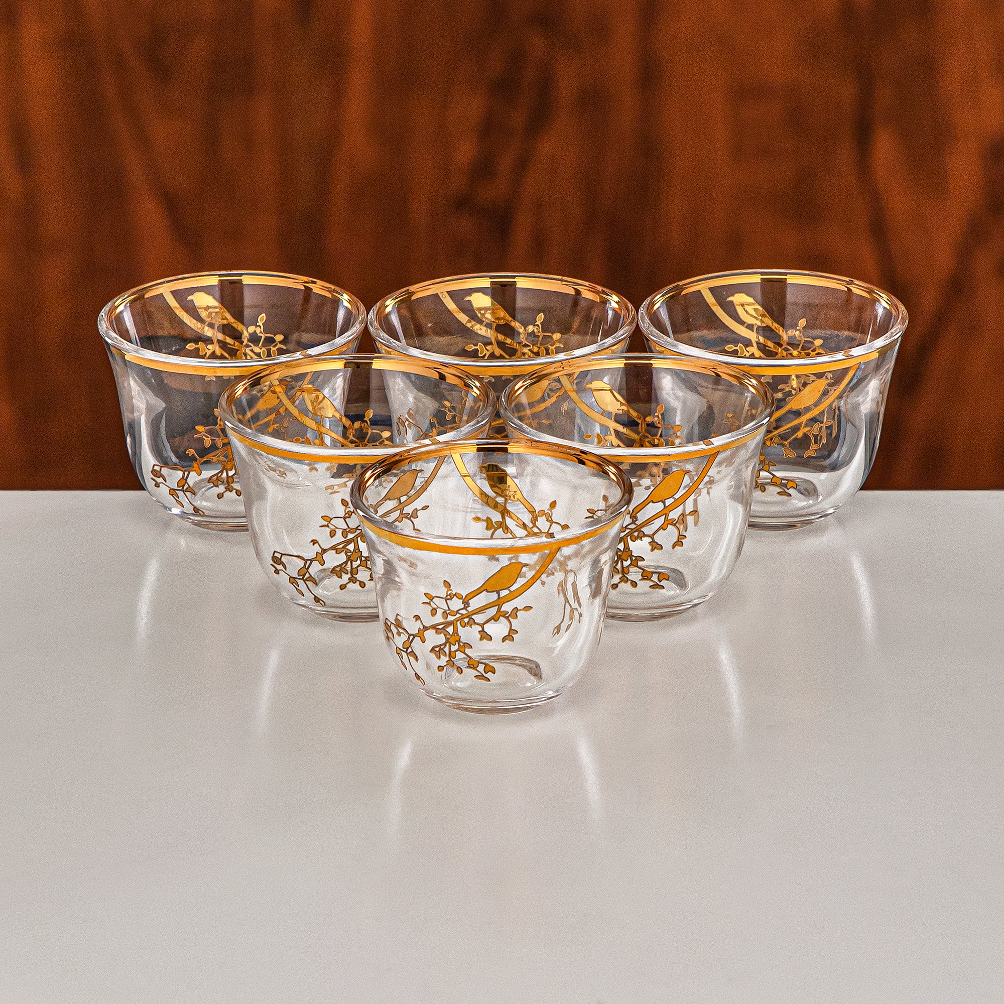 Almarjan Vacuum Flask Set 20-Piece Silver & Gold