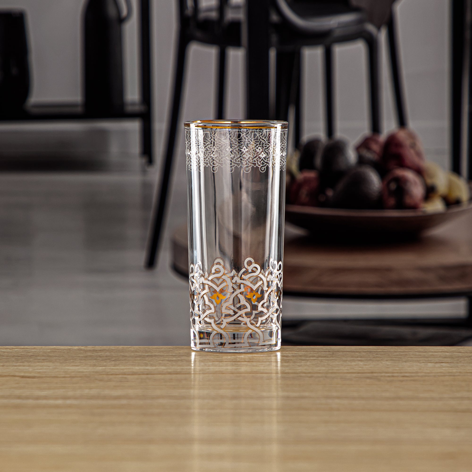 Almarjan 4 Pieces Fonon Collection Glass Cup - 2494