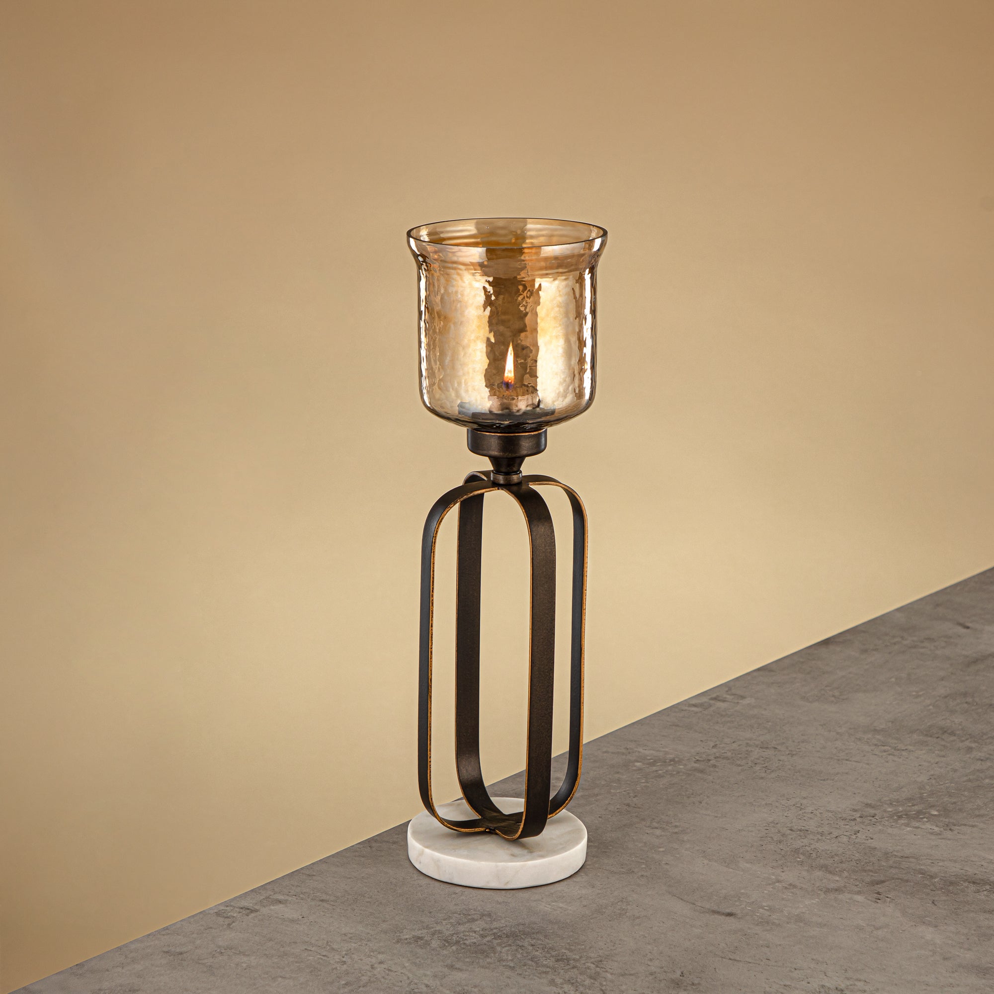 حامل شموع المرجان 37 سم برونزي داكن