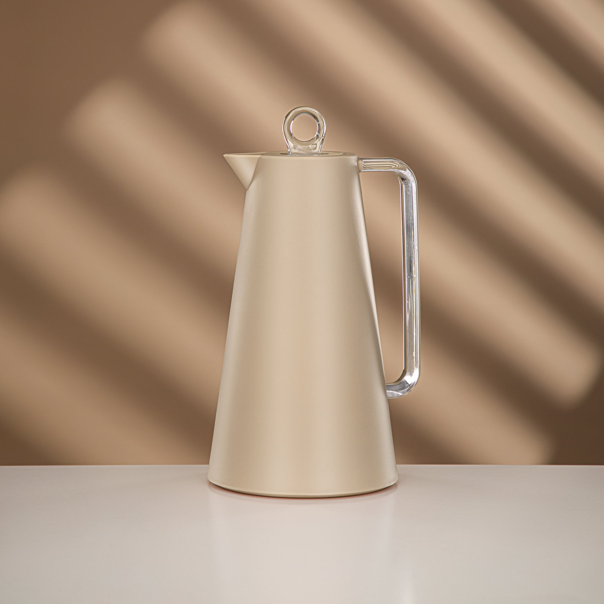 Almarjan Vacuum Flask Set Beige & Transparent