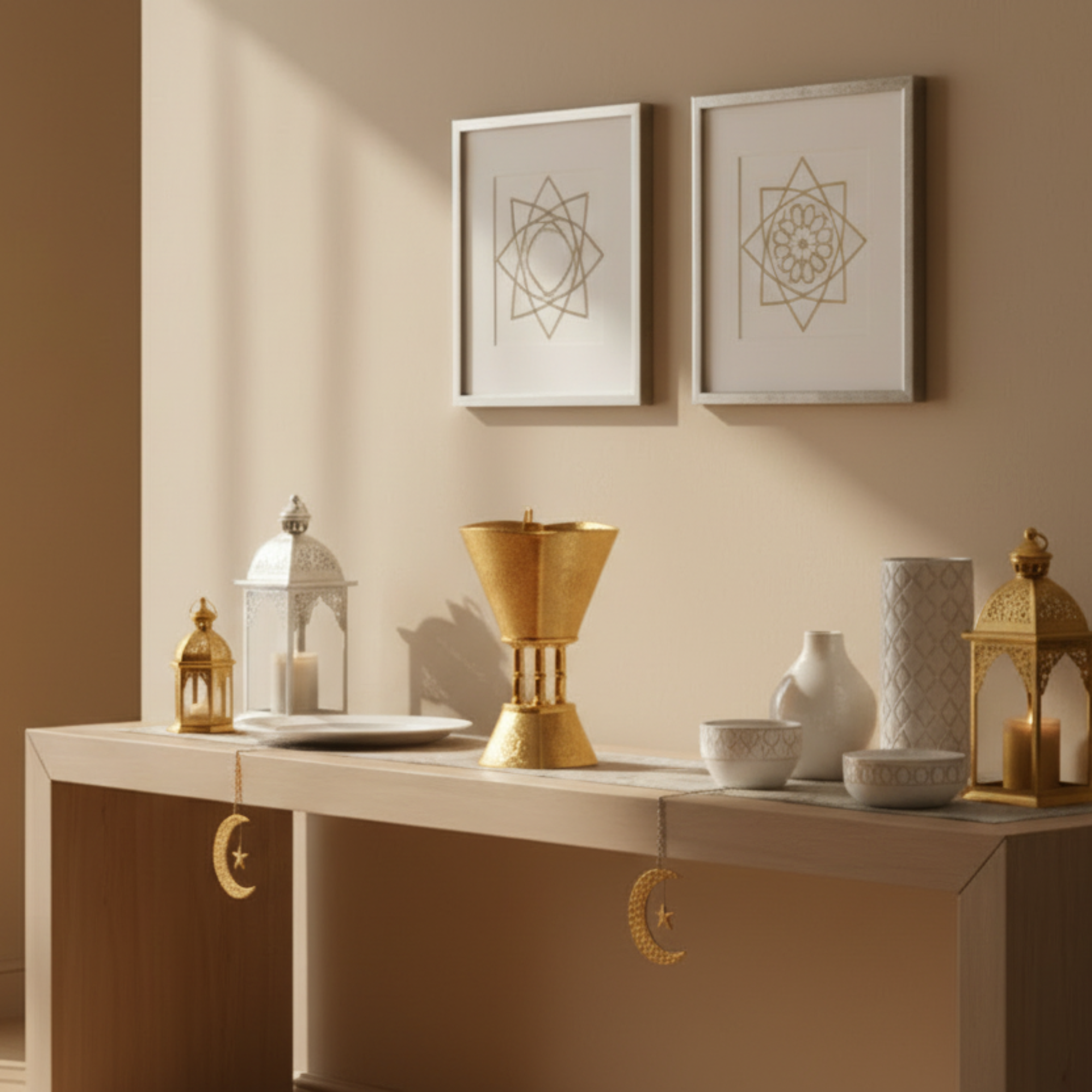 Almarjan Incense Burner Silver Crackle 20cm