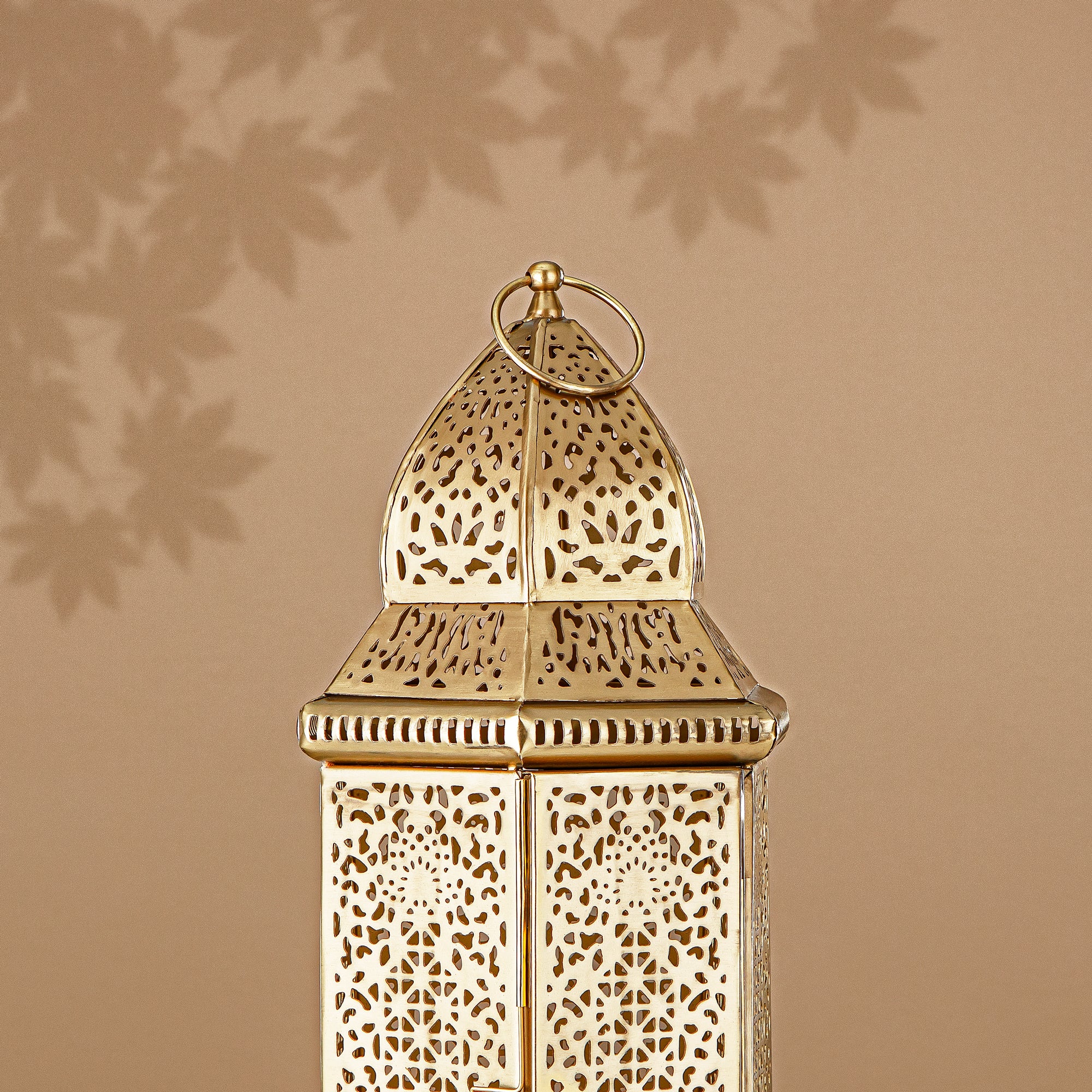 Almarjan Floor Lantern, 40CM, Indoor, Matt Gold (MD-3034) - Ramadan Decoration